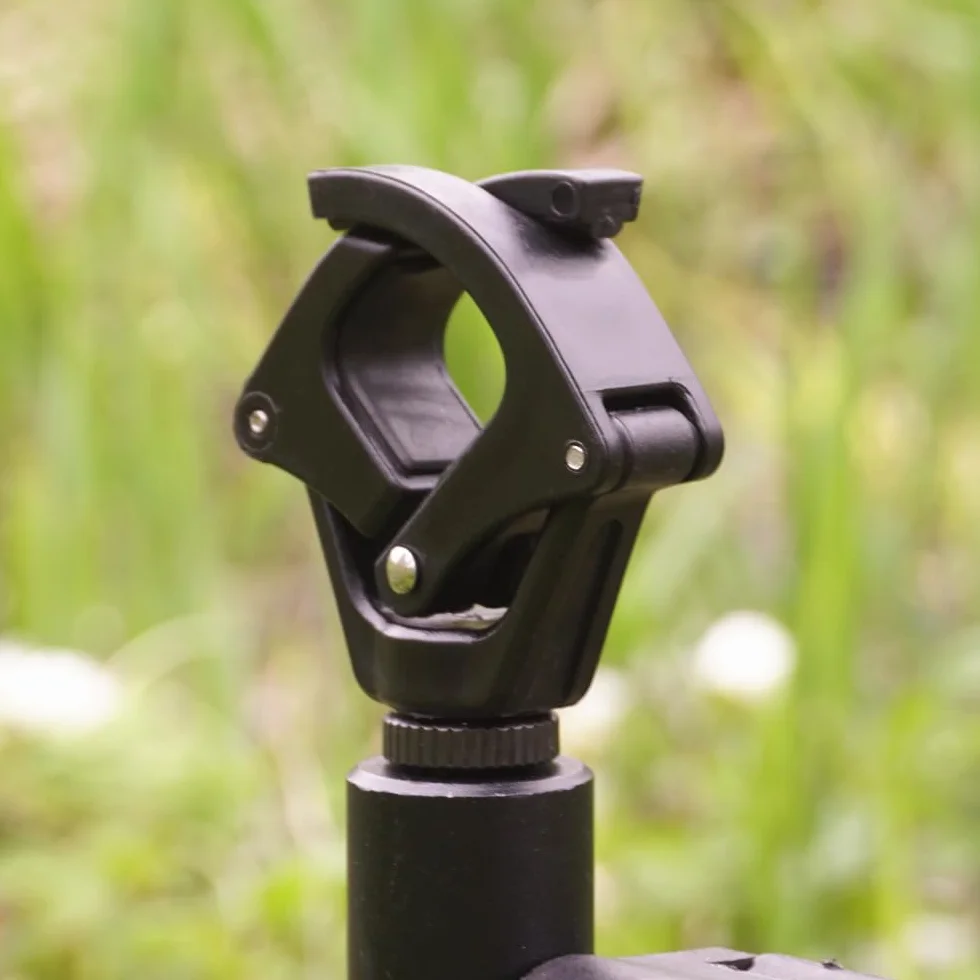 Hirisi Tackle Lot de 4 têtes de support de canne à pêche à la carpe Noir