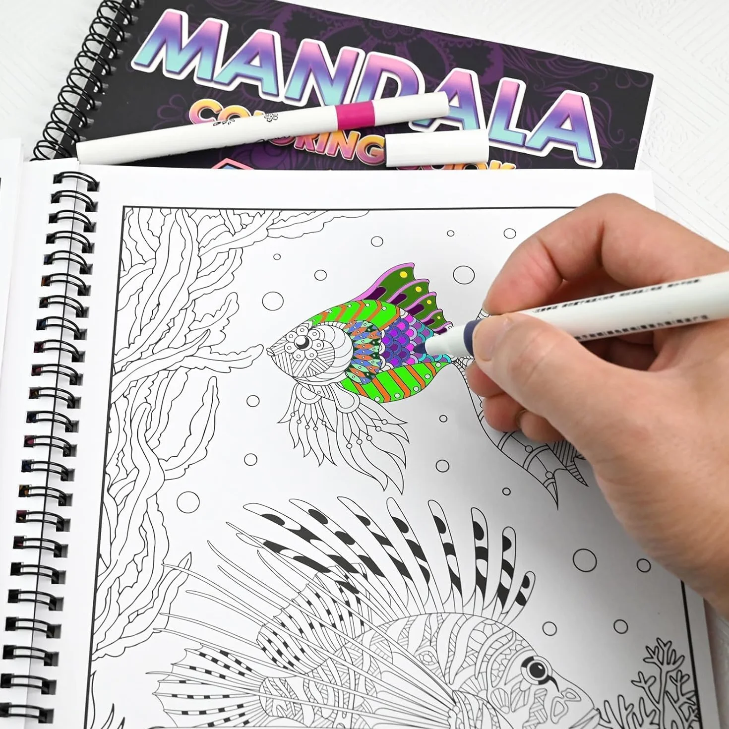 Atoke Lot de 3 Livres de Coloriage pour Adultes Relaxation Anti-Stress
