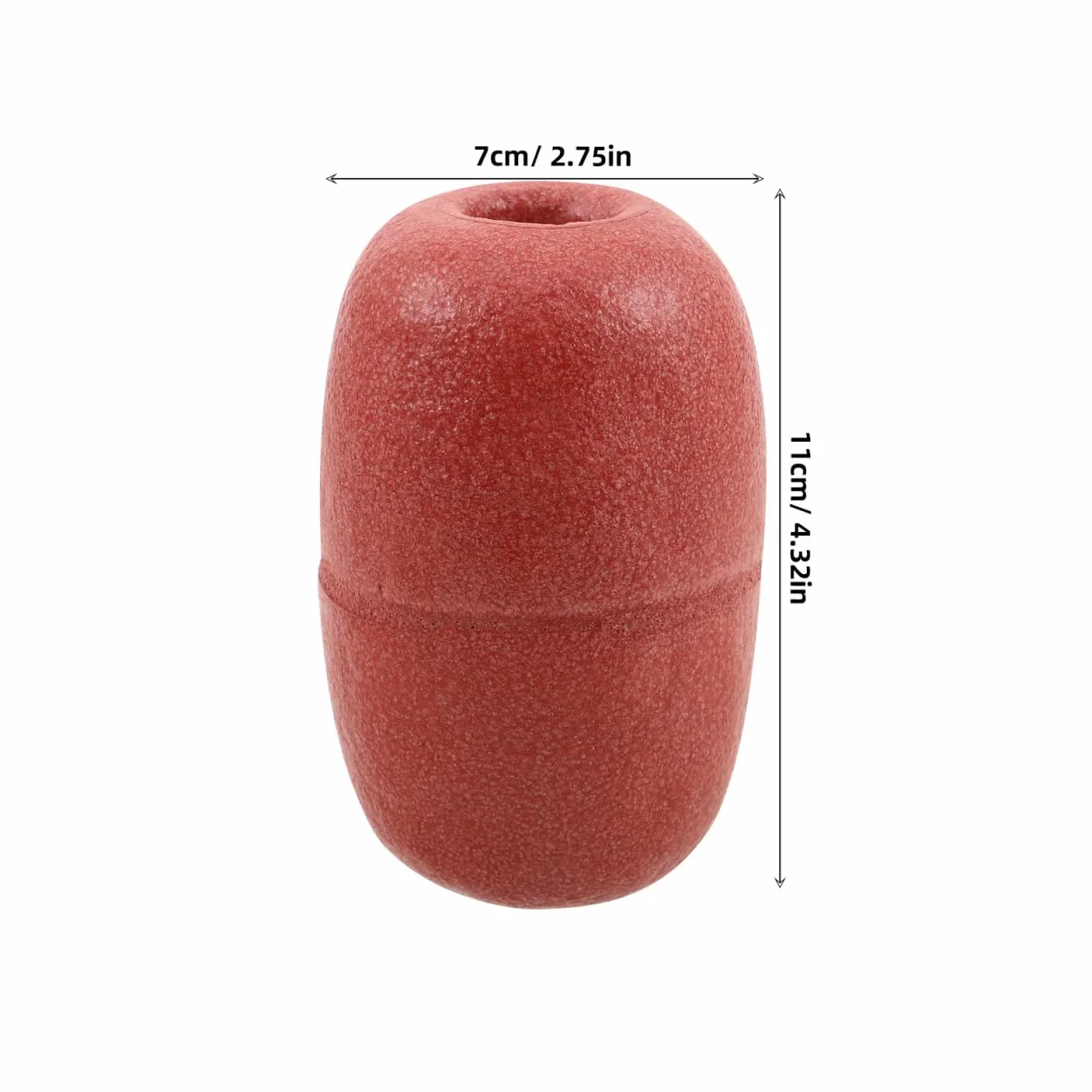 MAGICLULU Lot de 6 Bouées Flottantes Elliptiques PVC 7x12 cm Marron - Flotteurs pour Filets de Pêche et Aquaculture