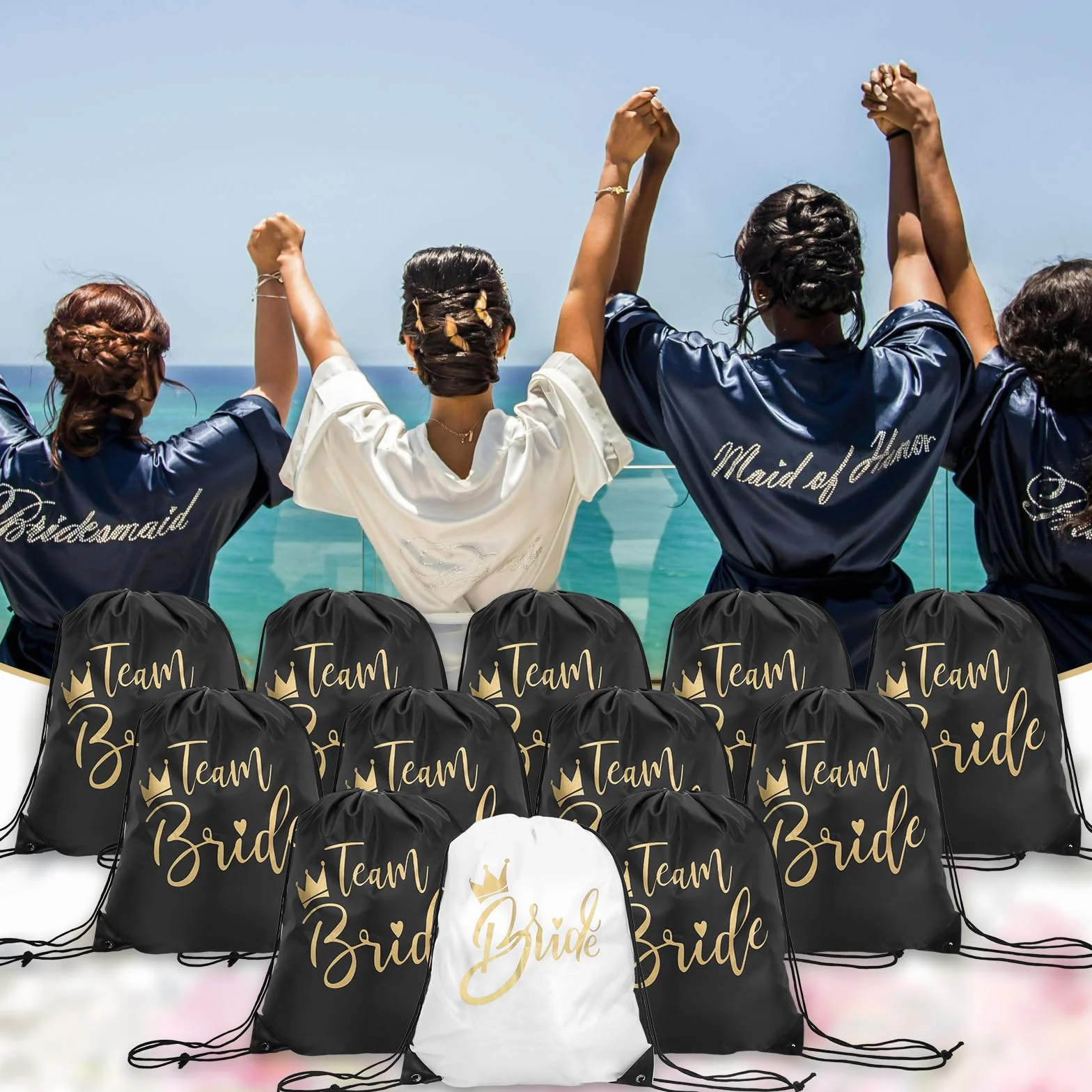 12 sacs de sport à cordon Bride Team Bride