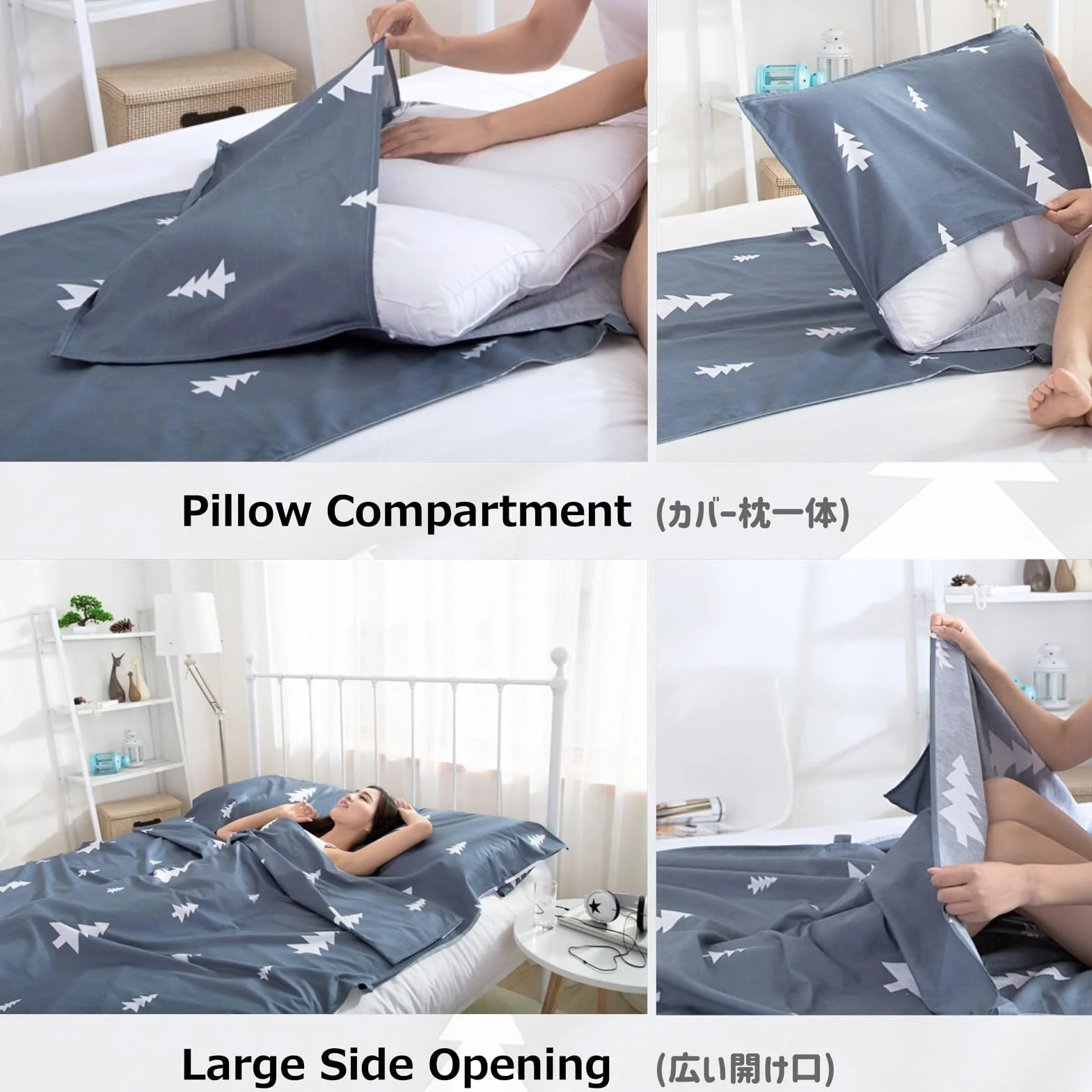 Azarxis Sac de Couchage en Coton 1 2 Personnes Drap de Sac de Couchage Compact Léger Confortable pour Hôtel Auberge Voyage Camping
