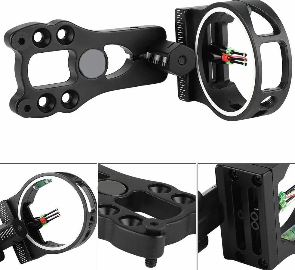 Namvo TP1530 ??viseur d'arc composé de Base Fibre Optique à 3 Broches sans lumière de visée pour Le tir de Chasse Noir Pur