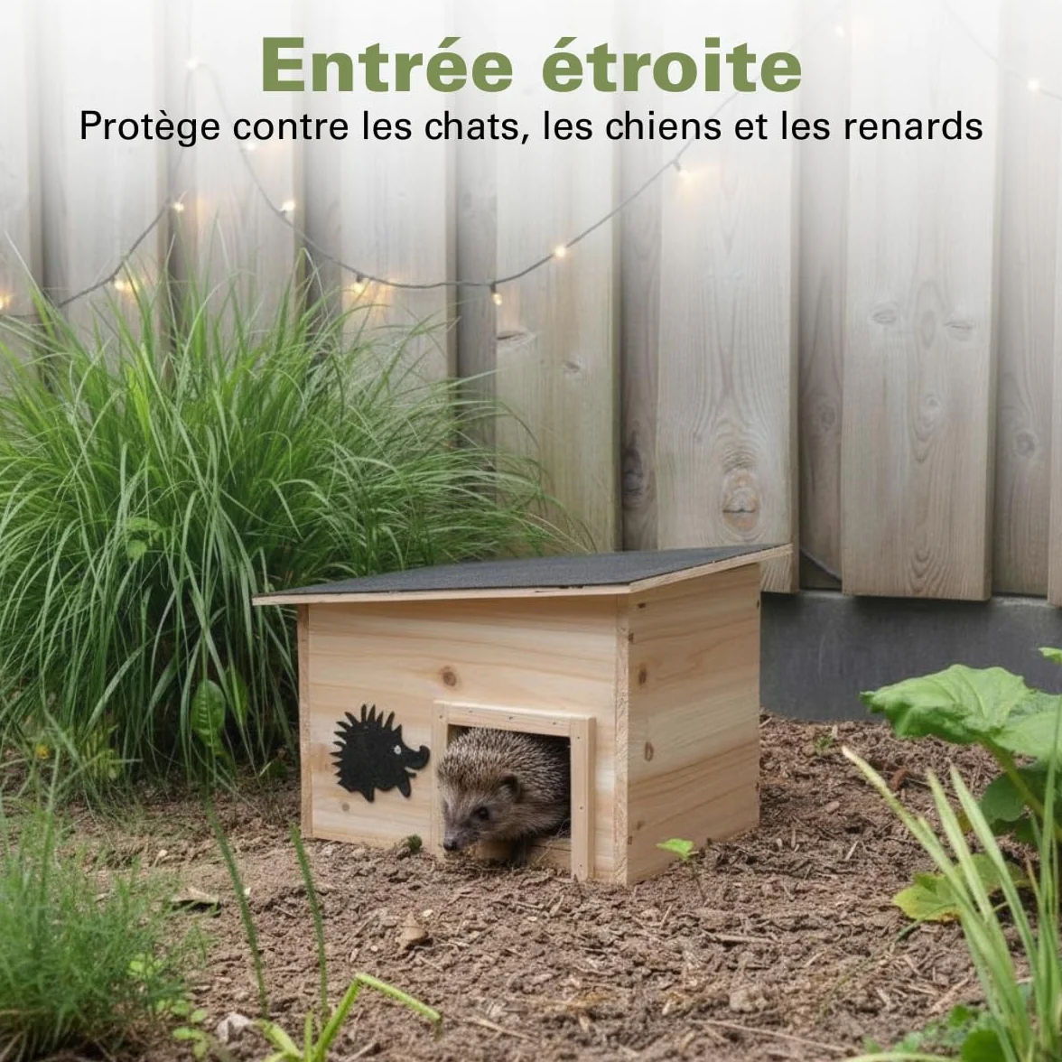 Maison pour hérisson en Bois FSC 100% - Maison pour Cochon d'Inde