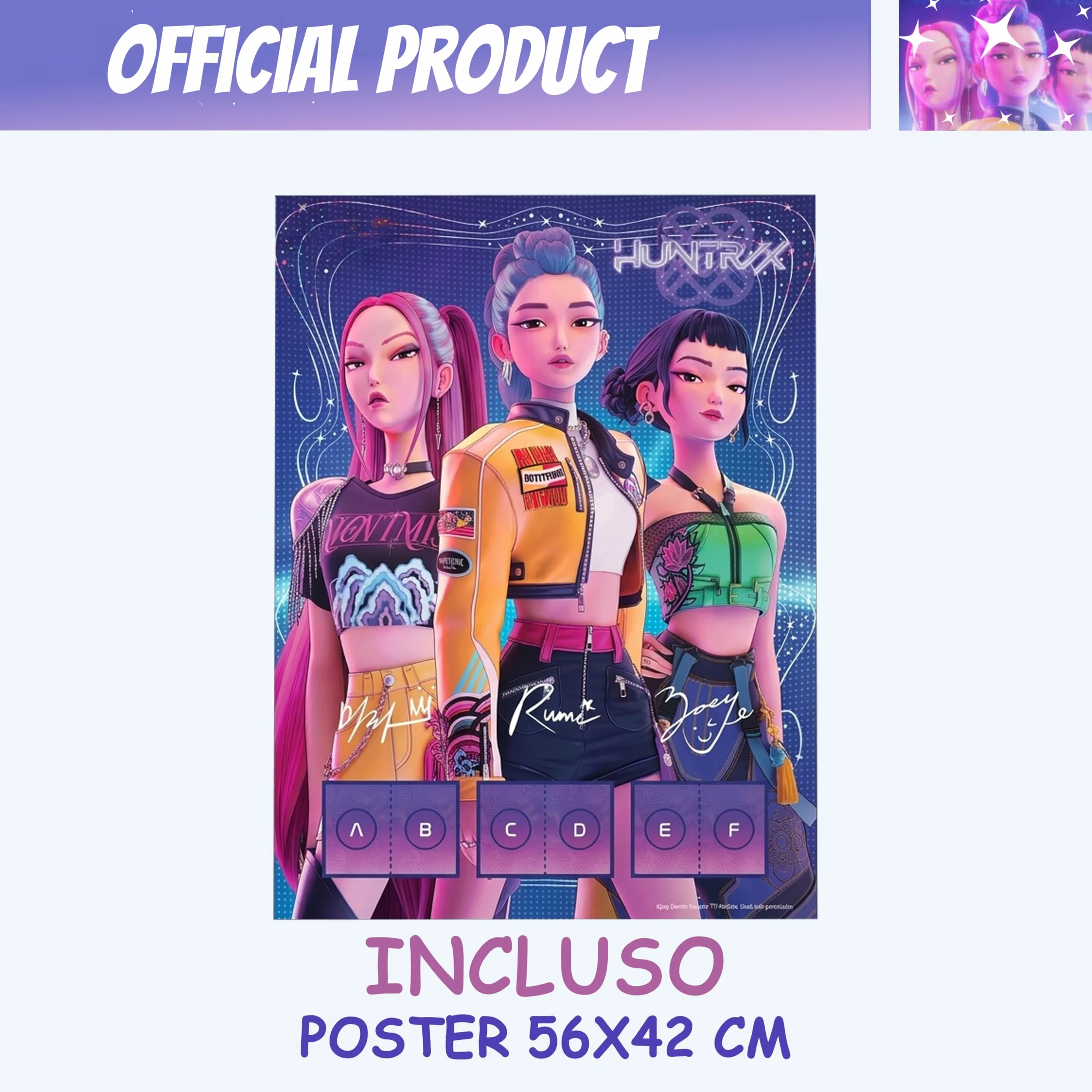 KPOP DEMON HUNTERS Album + 10 Pochettes de Figurines + Poster - Pack de démarrage