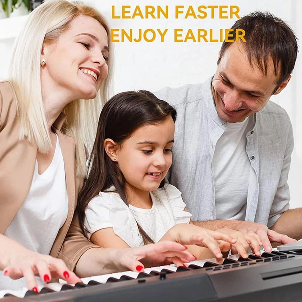 INF Etiquettes Amovibles pour Piano et Clavier 88 Touches Silicone