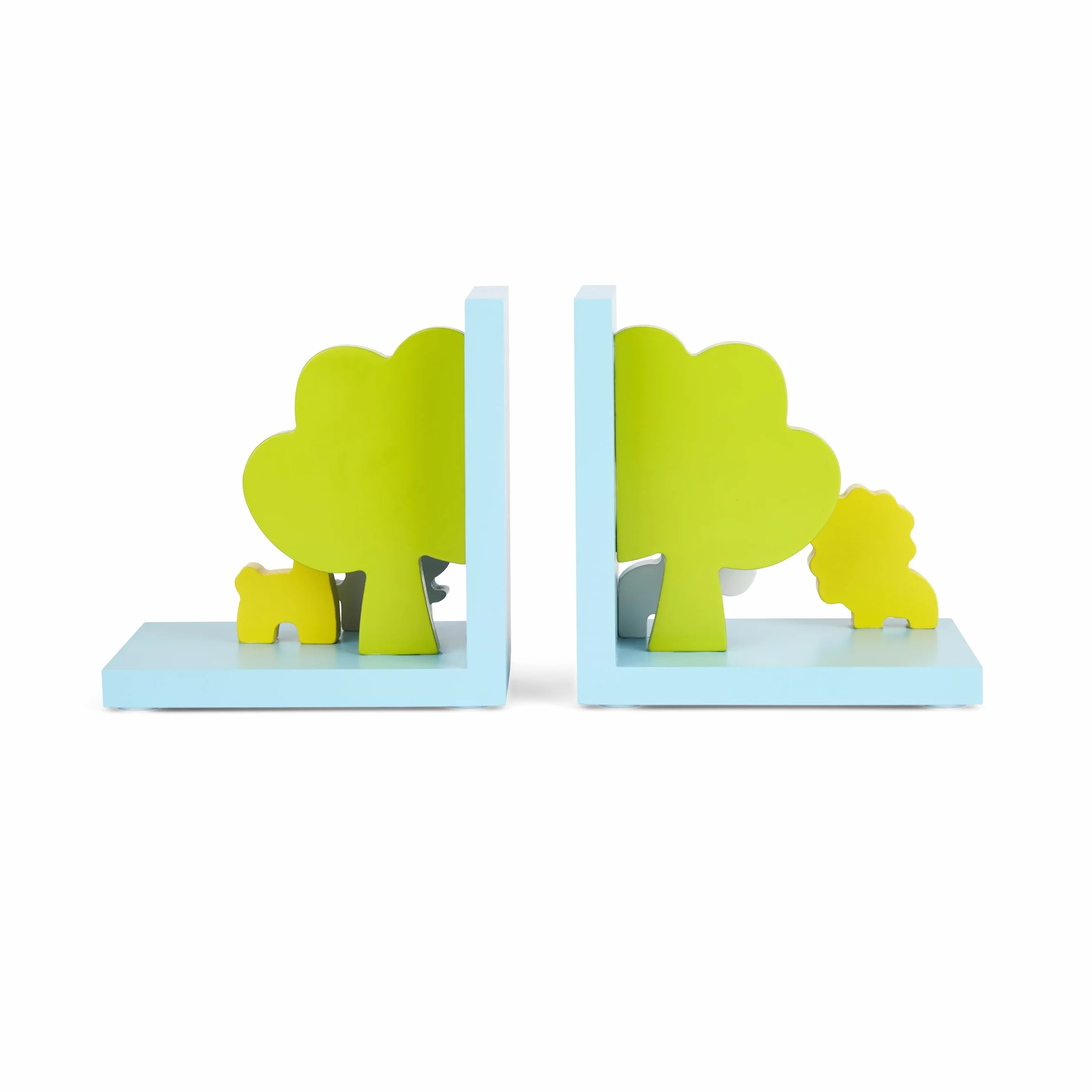 Serre Livres Enfants Animal Jungle Safari 3D en Bois pour Chambre de bébé