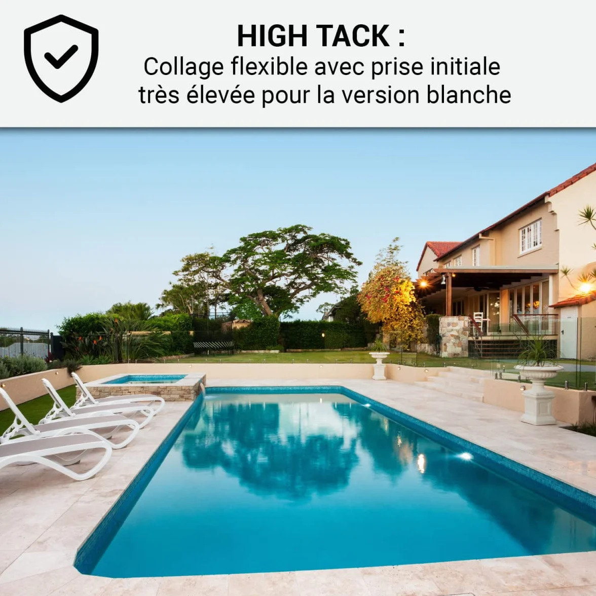 ARCANE INDUSTRIES Mastic piscine PVC carrelage 290 ml Blanc