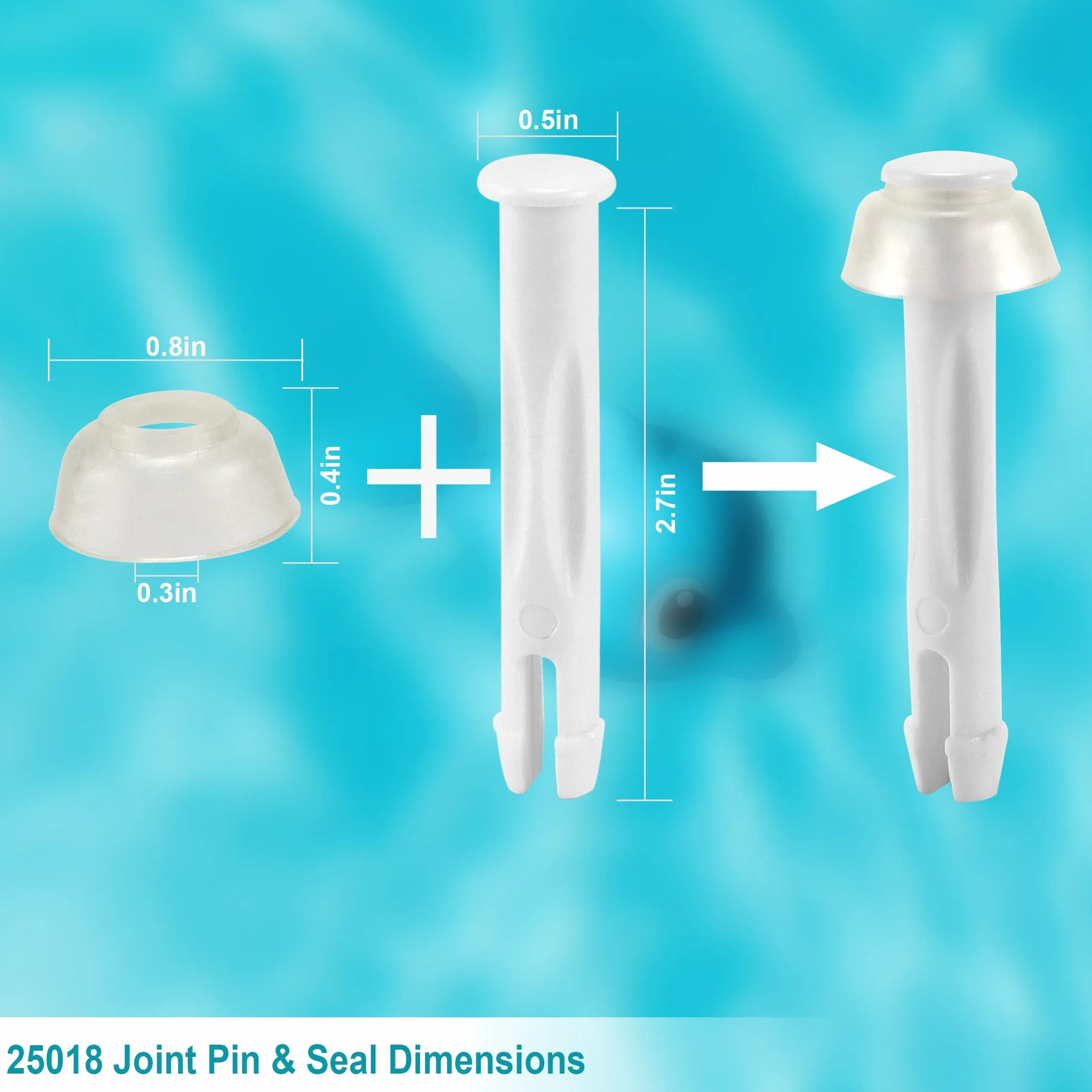 Lot de 36 goupilles et joint d'étanchéité 7 cm pour piscines rondes Intex 4-7 m
