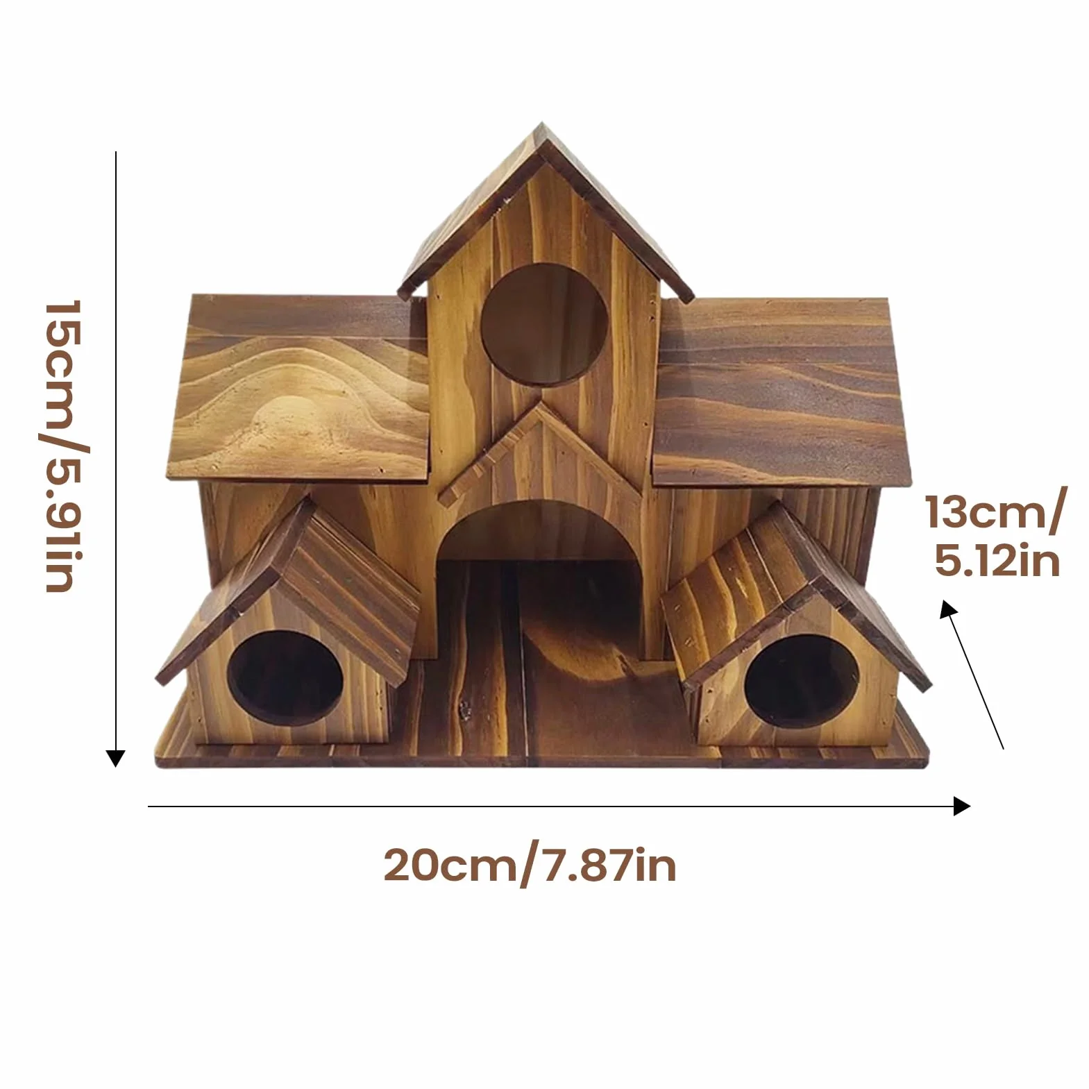 Maison Oiseaux Bois Grande Rustique Extérieur Nidification Cintre Oiseaux Sauvages Jardin Balcon