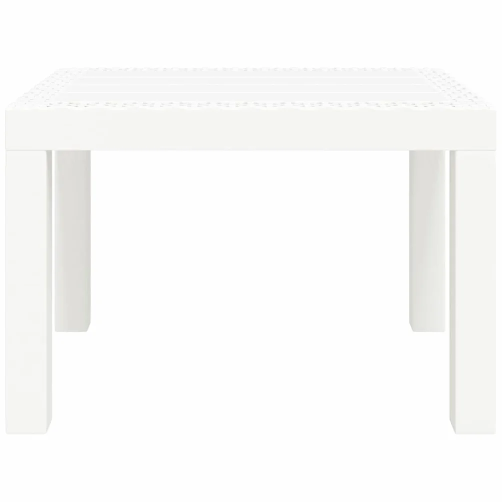 vidaXL Table de Jardin Blanc 59x47x40 cm PP