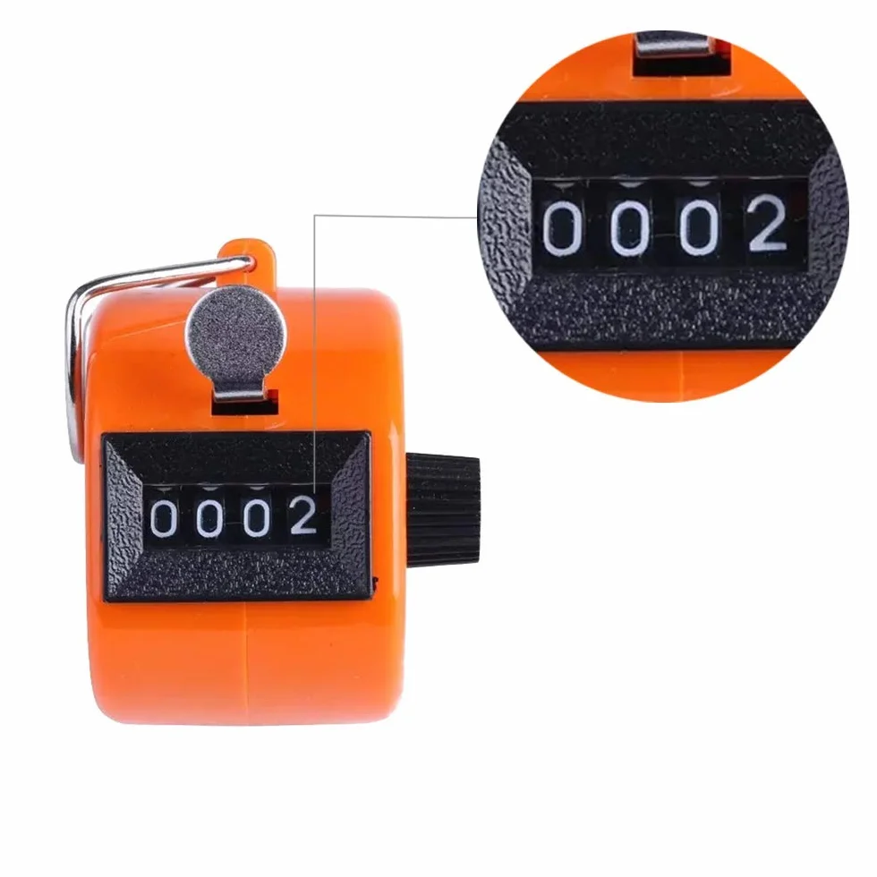 Compteur À Main Mécanique 4 Chiffres Clicker Assorti Couleur 8 Pièces
