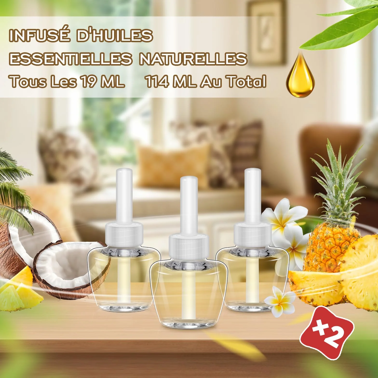 SCENTORINI Recharge Desodorisant Maison Parfum Hawaii 19MLx6 pour Air Wick Glade