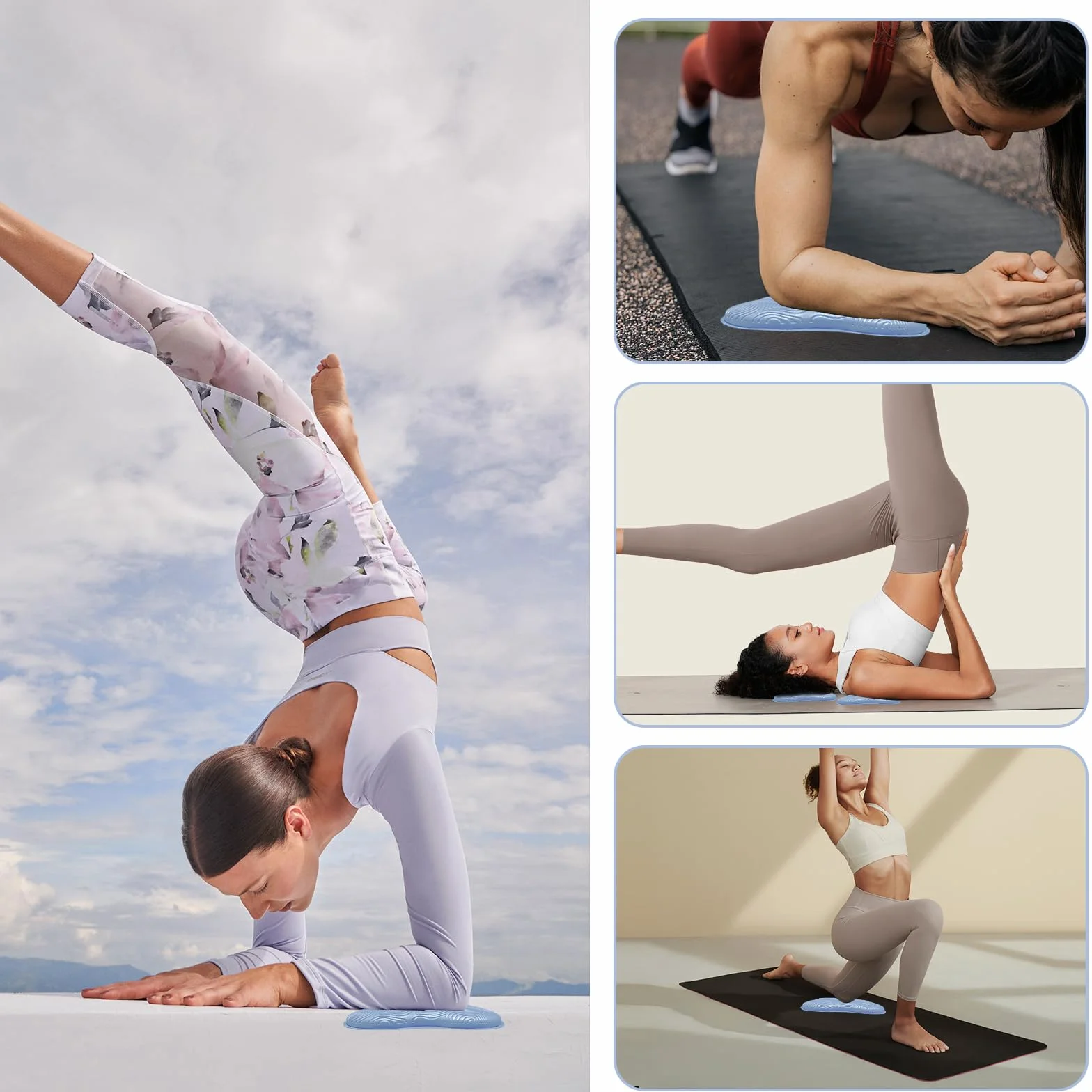 2 Pièces Genouillère de Yoga Tapis de Yoga Antidérapants Résistant à l'usure Protège Les Genoux pour Yoga Gymnastique Pilates