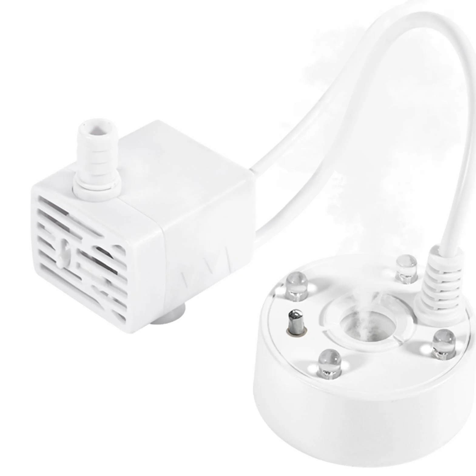 Machine à Brouillard pour Aquarium LED USB - Appareil à Ultrasons avec Lumières Couleur Changeante