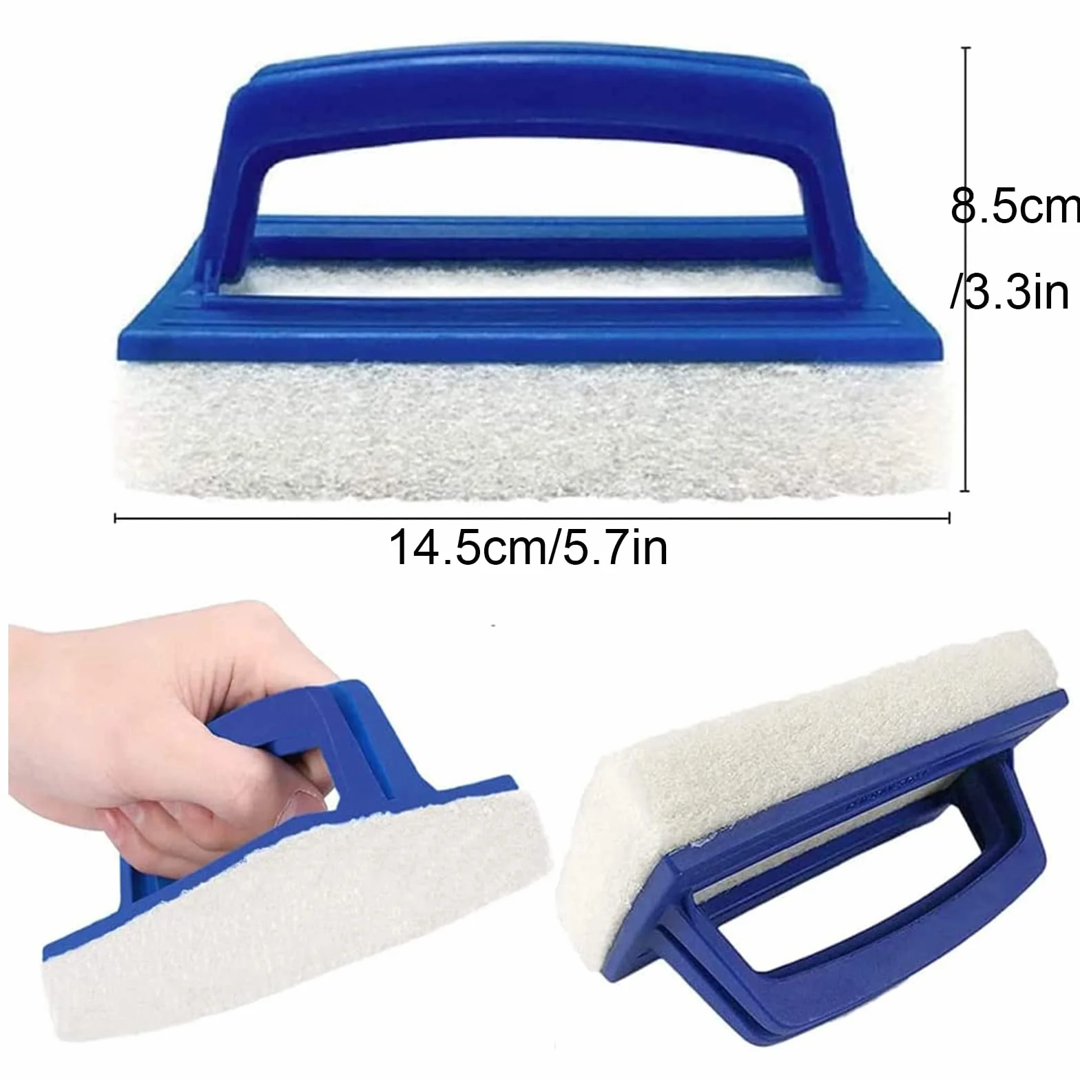 Brosse de Piscine 2 Pcs - Outil de Nettoyage avec Manche Plastique