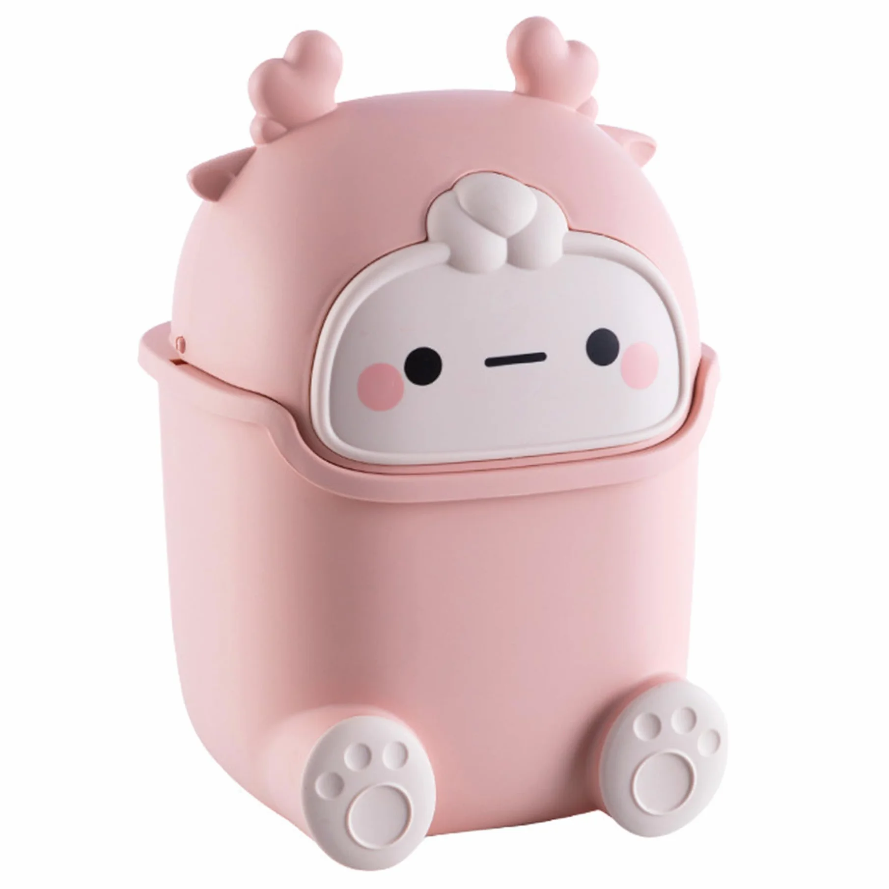 Poubelle en plastique mignonne 2 litres pour chambre bureau chat enfants