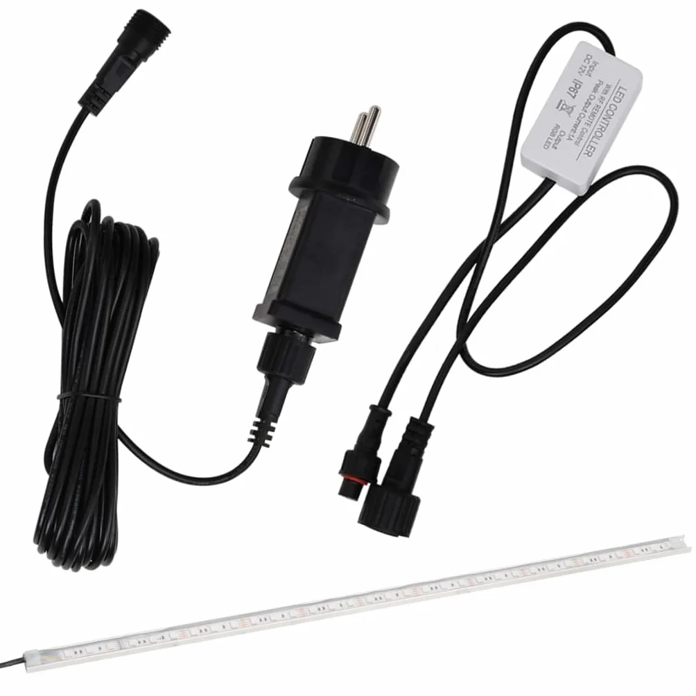 vidaXL Déversoir Cascade LED Fontaine Piscine INOX 30 cm RVB