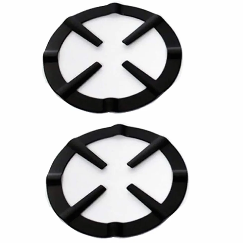 Support de Casserole Moka Acier Inoxydable pour Cuisinière Gaz, 2 Pièce Réducteur d'Anneau Noir