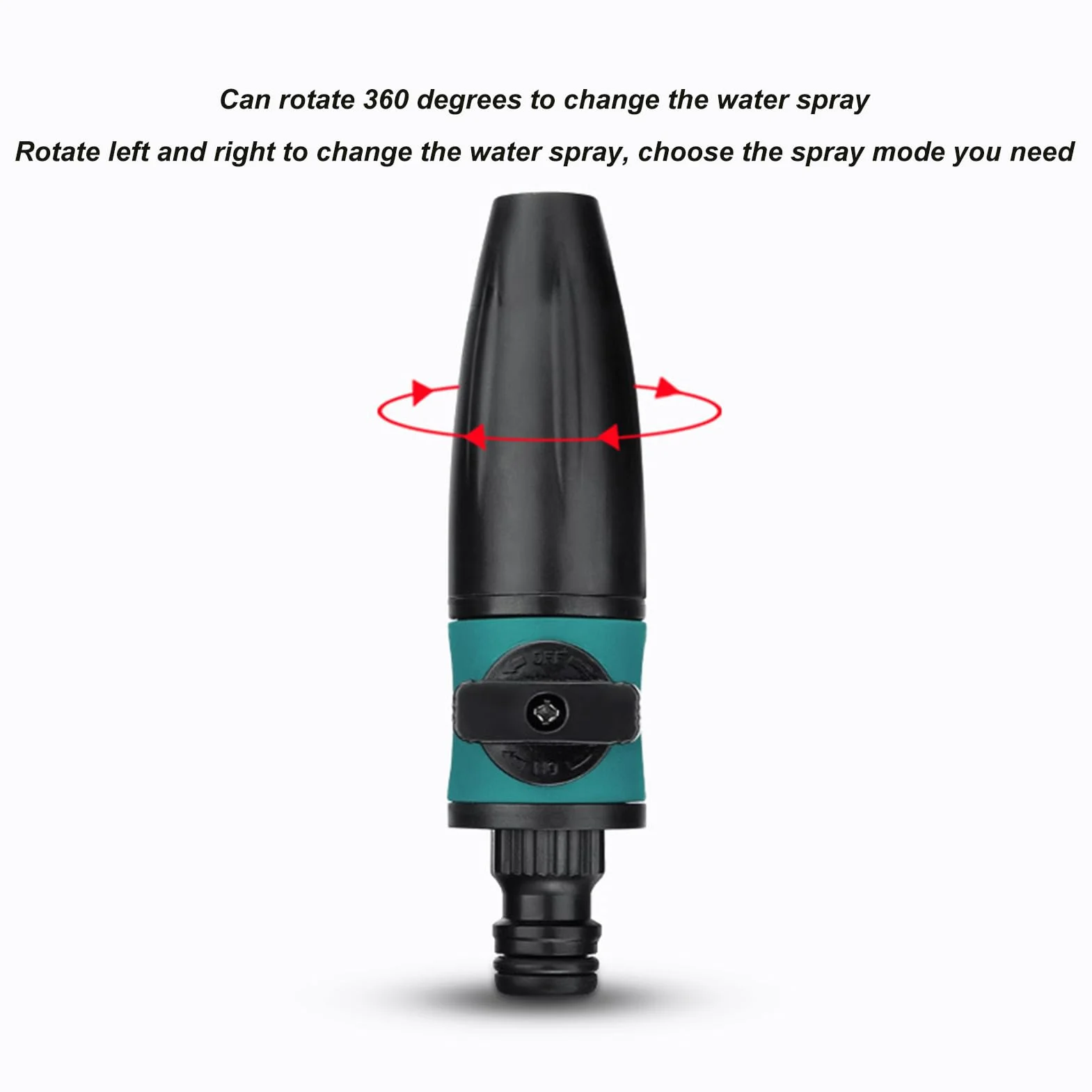 Buse du tuyau d'eau - tête de pulvérisation réglable pour jardin, lavage de voiture
