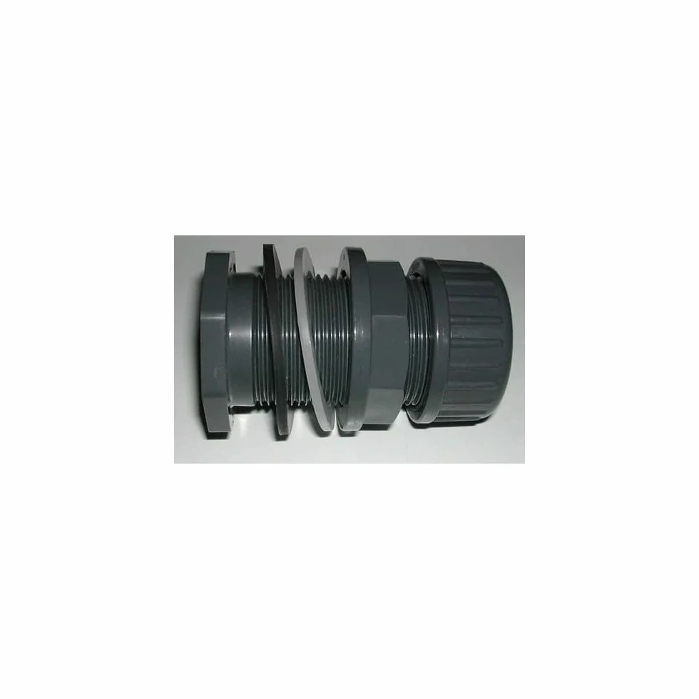 Traversée de paroi PVC ø50 mm + écrou de serrage