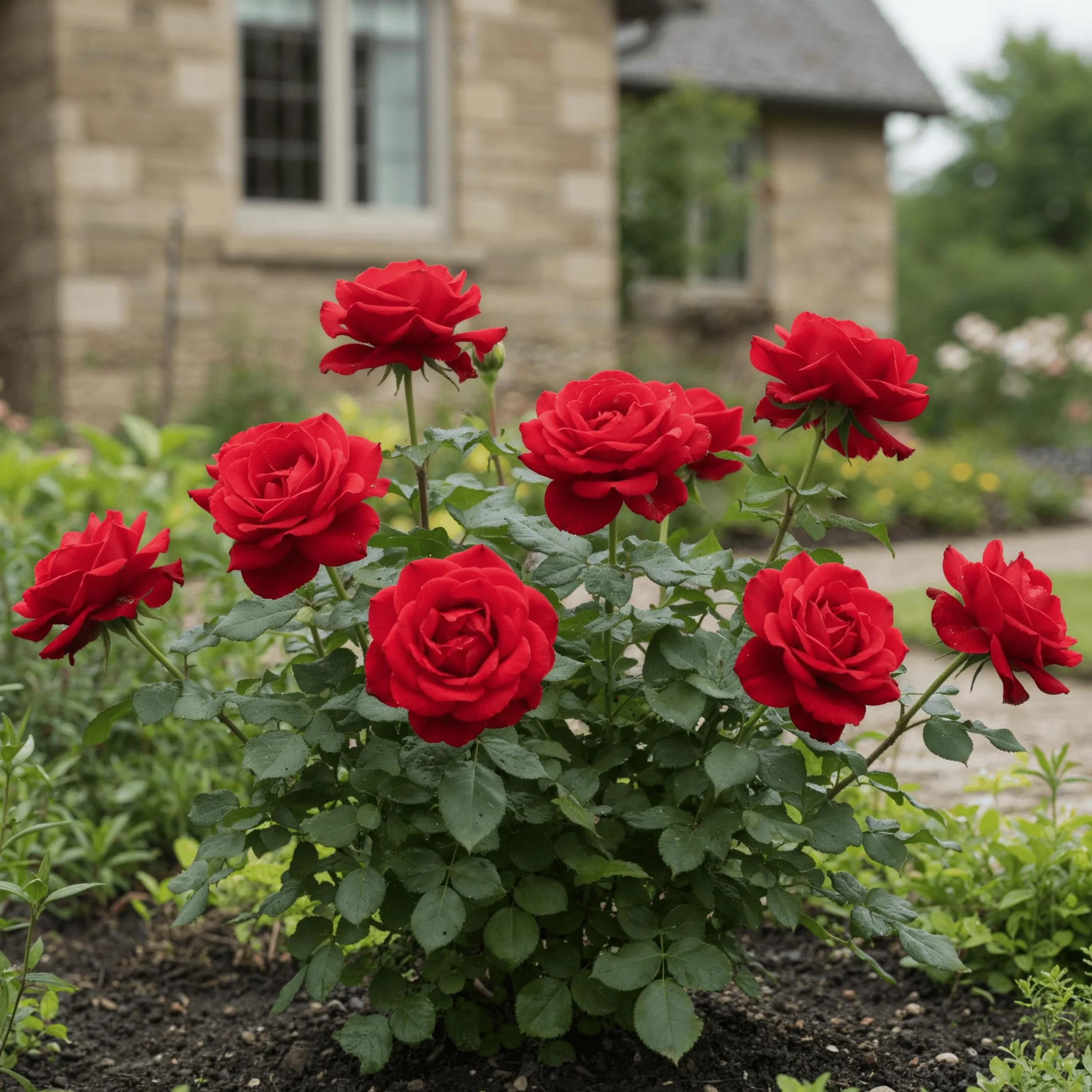 Rose Rouge - Plantes Vivaces Résistantes à Planter Extérieur - Fleurs de Hollande