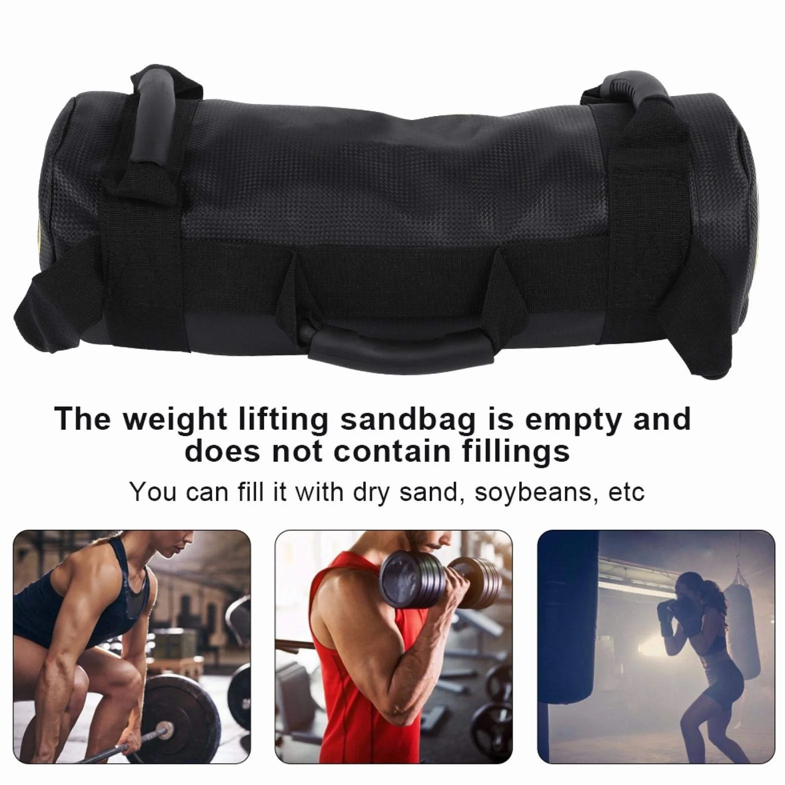 Alomejor Sac de Sable 10kg 20kg 30kg pour la Formation Musculaire à Domicile