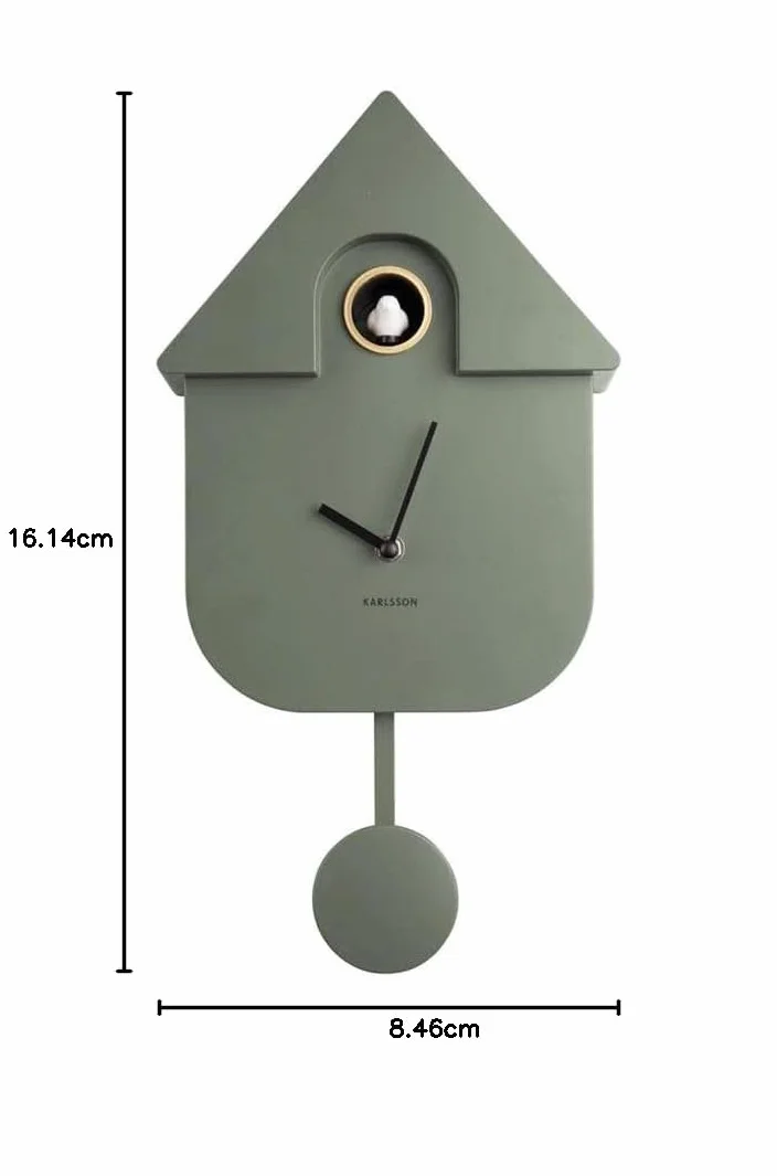 Karlsson Pendule à Coucou Cuckoo House Vert Jungle