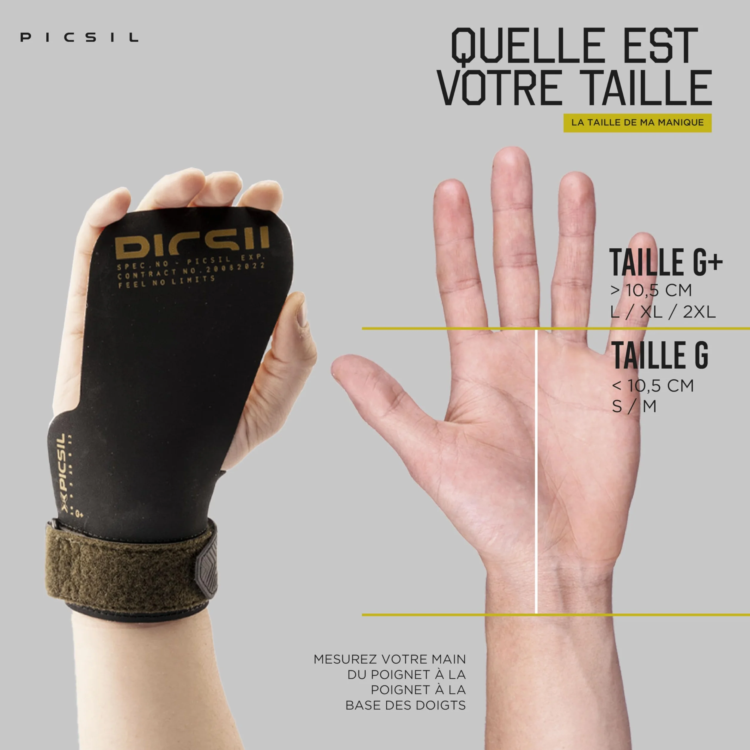 Maniques Phoenix Niveau Professionnel PICSIL, Grips Protection Main Magnésie Cross Training Calisthenics
