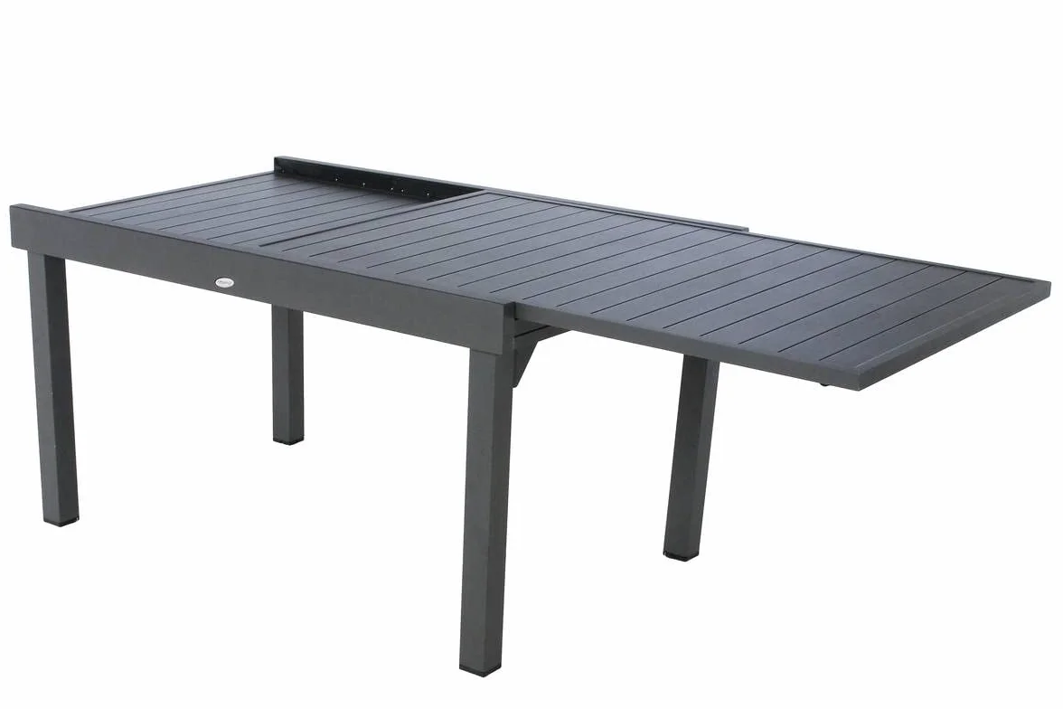 Hespéride Table de Jardin Extensible Piazza Gris Graphite 10 Places Aluminium Antirouille
