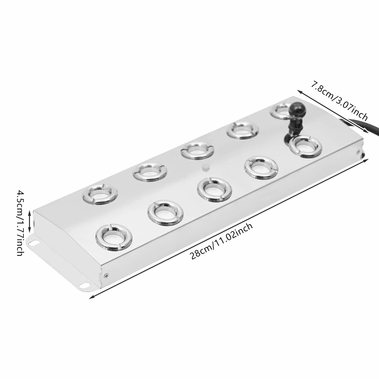 Générateur de brume à ultrasons 10 têtes 350 W IP68 acier inoxydable prise européenne