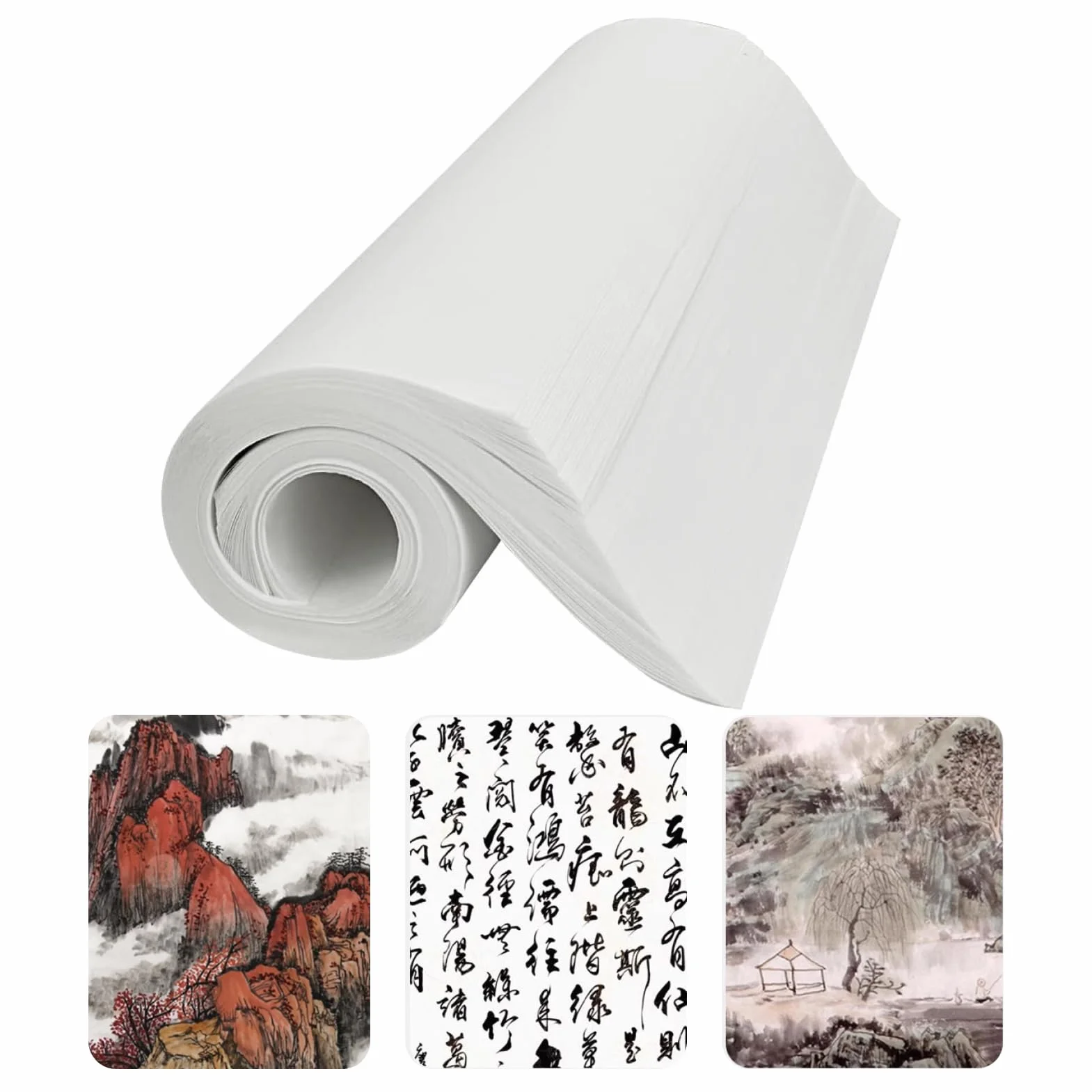 Papier de riz Xuan 120pcs 35x25cm pour Calligraphie chinoise et Peinture
