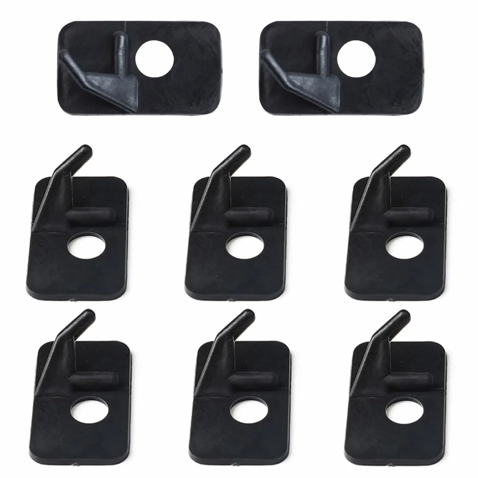GIONAR 8PCS Repose-Flèche de Tir à l'arc, RH Arc Classique Repose-Flèche, Chasse Tir Ciblage Accessoire, Classique Repose-Flèche en Plastique Noir Tir à l'arc pour Chasse Adultes Droitiers