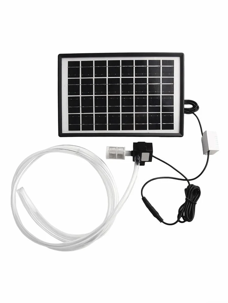 Pompe à eau solaire 6W 9V Panneau solaire 12V Pompe submersible Débit 240 L/h pour aquarium étang fontaine