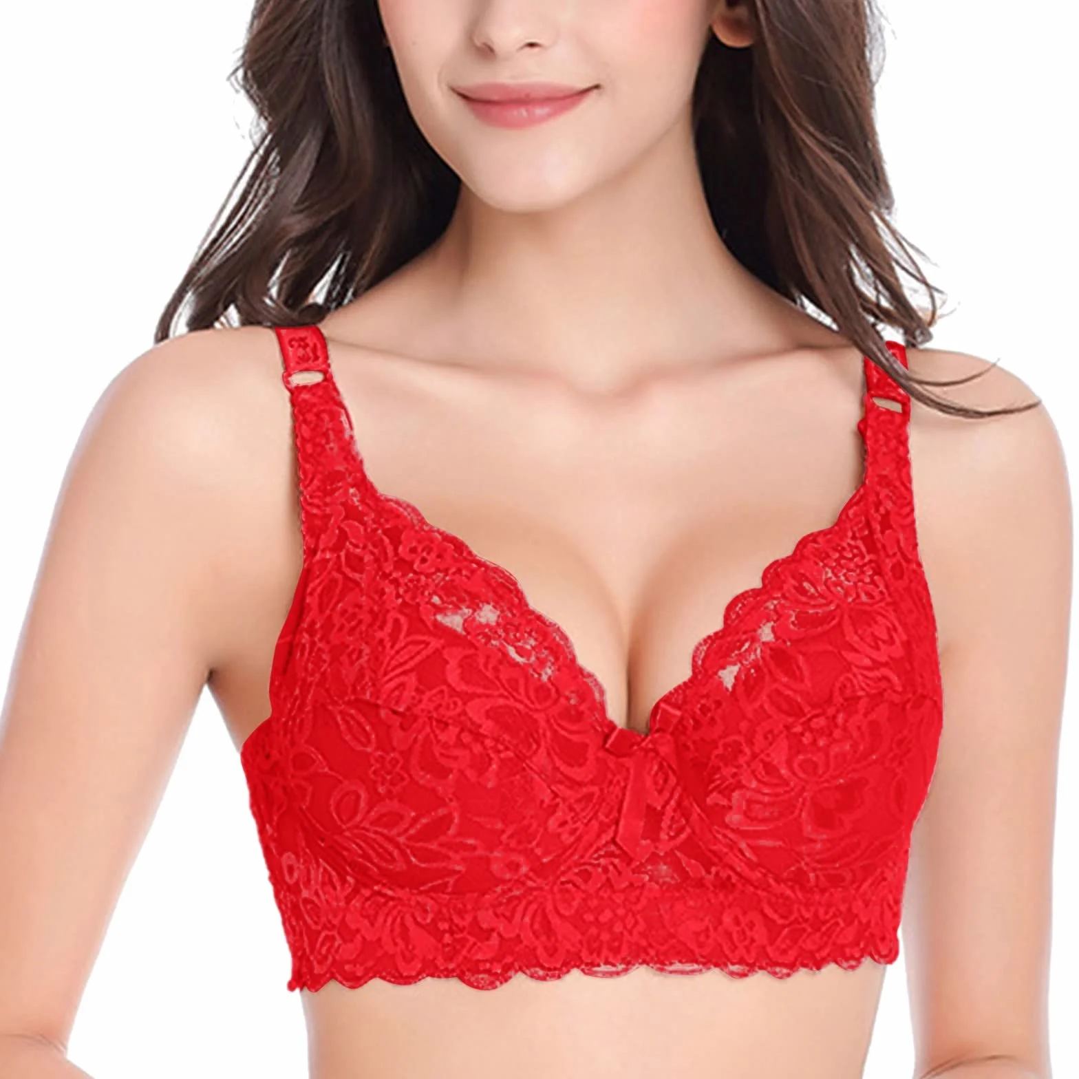 Sexy Dentelle Soutien-Gorge Sans Armatures Slip Jetable pour Femmes