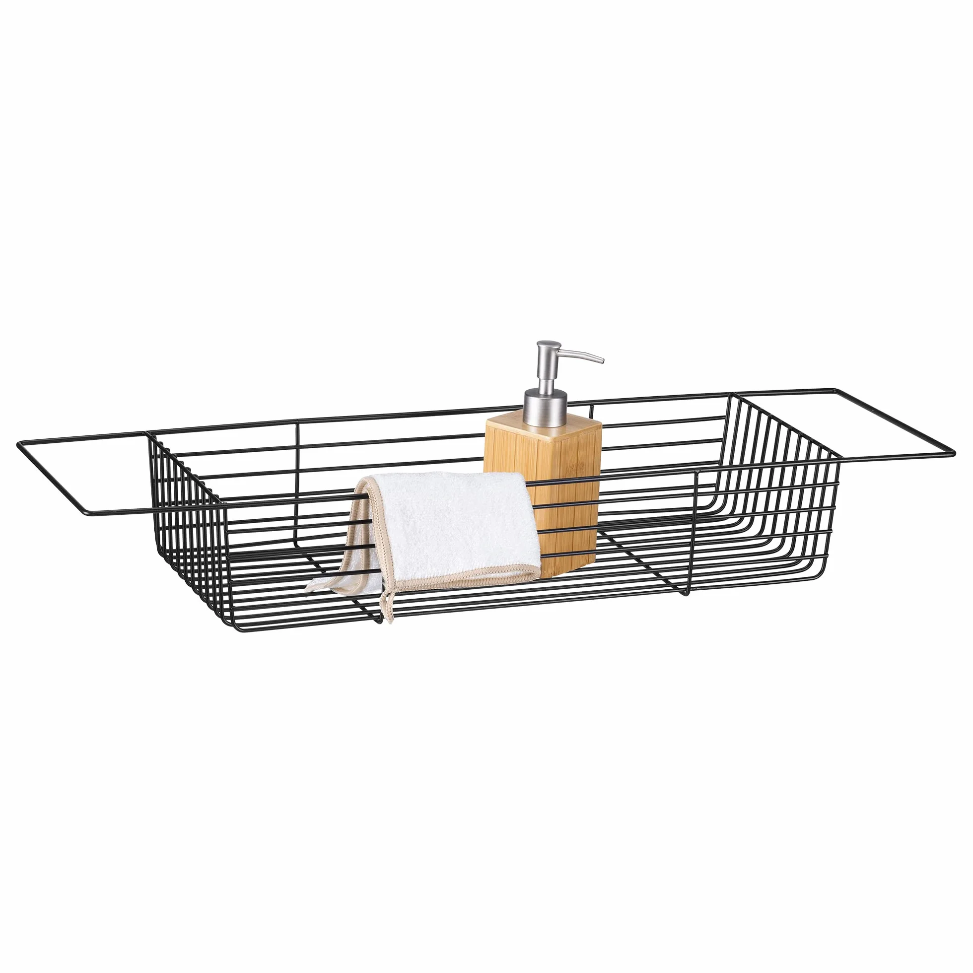 Navaris Plateau de Bain métal 70 x 20 x 10 cm Rangement Gel Douche Shampoing