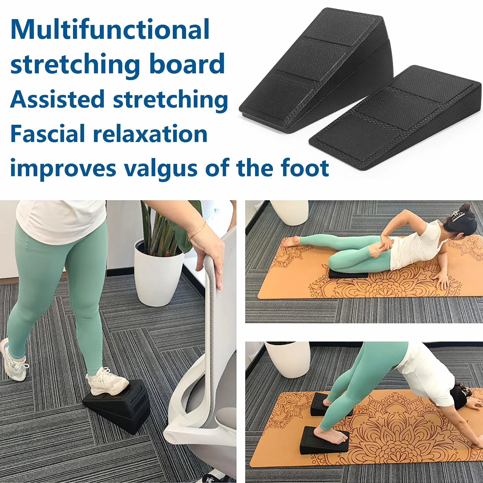 Lot de 3 cales inclinées en mousse pour squat, angles réglables