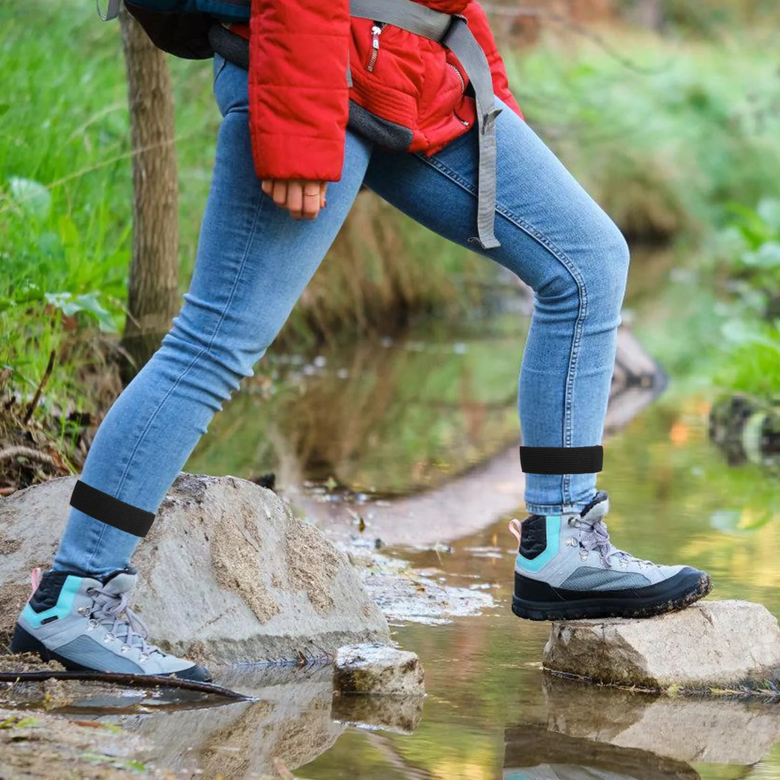 Clips de Pantalon pour Vélo Bandes Élastiques Fitness Randonnée Pêche Chasse Cyclisme