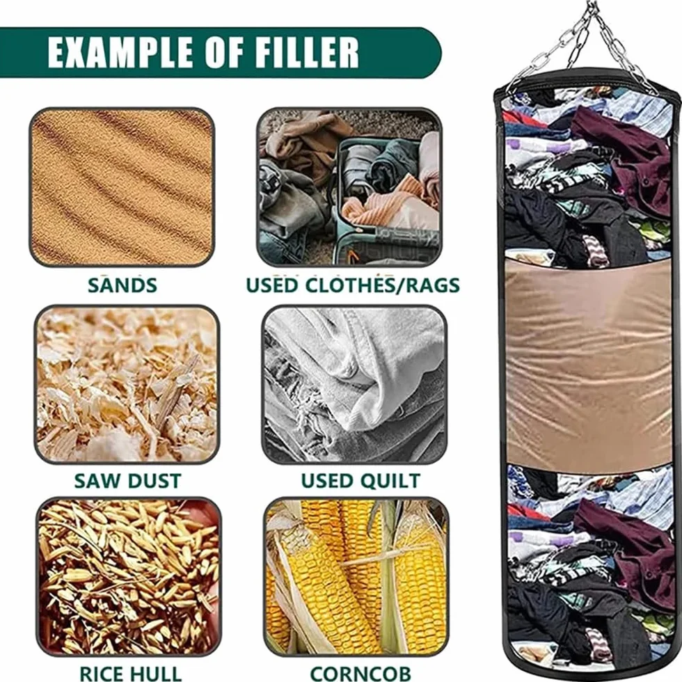 Sac De Frappe,Sac De Frappe Adulte,Sac De Boxe,15PCS Suspension Boxe Punching Bag avec Gants,Bandages,chaîne,Rotation à 360°,pour Le Muay Thai et Les Combats