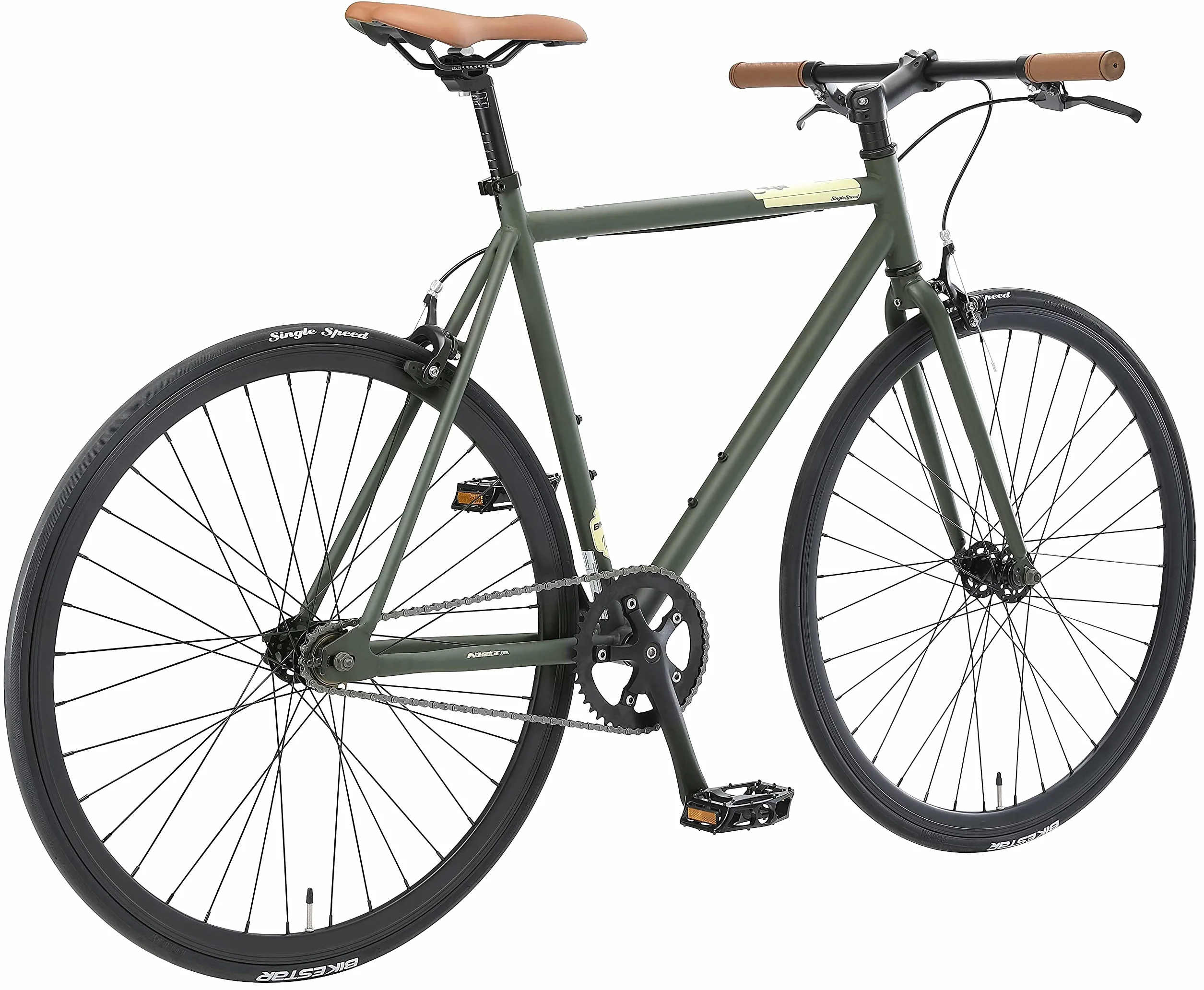 BIKESTAR Vélo de Route VTC 28 Pouces Fixie Single Speed Cadre 53 cm
