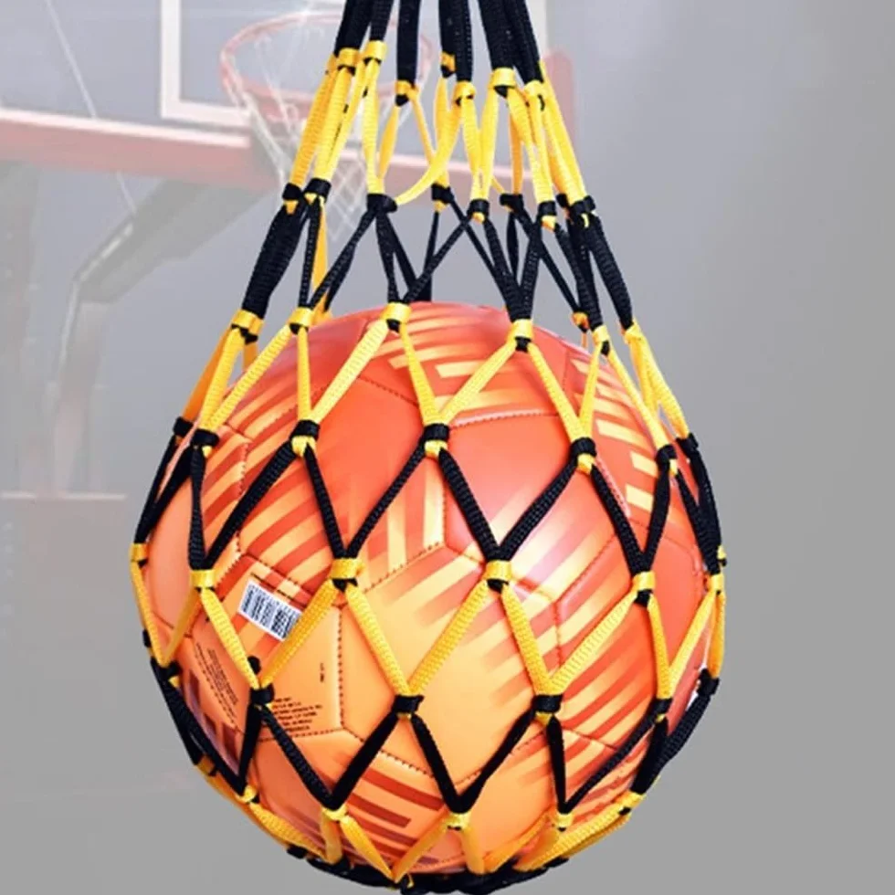 3 Pcs Filet Ballon Sac Filet de Football Portable Sac De Balle De Basket Poche Filet avec 3 Aiguilles de Pompe à Air pour Transporter Diverses Balles