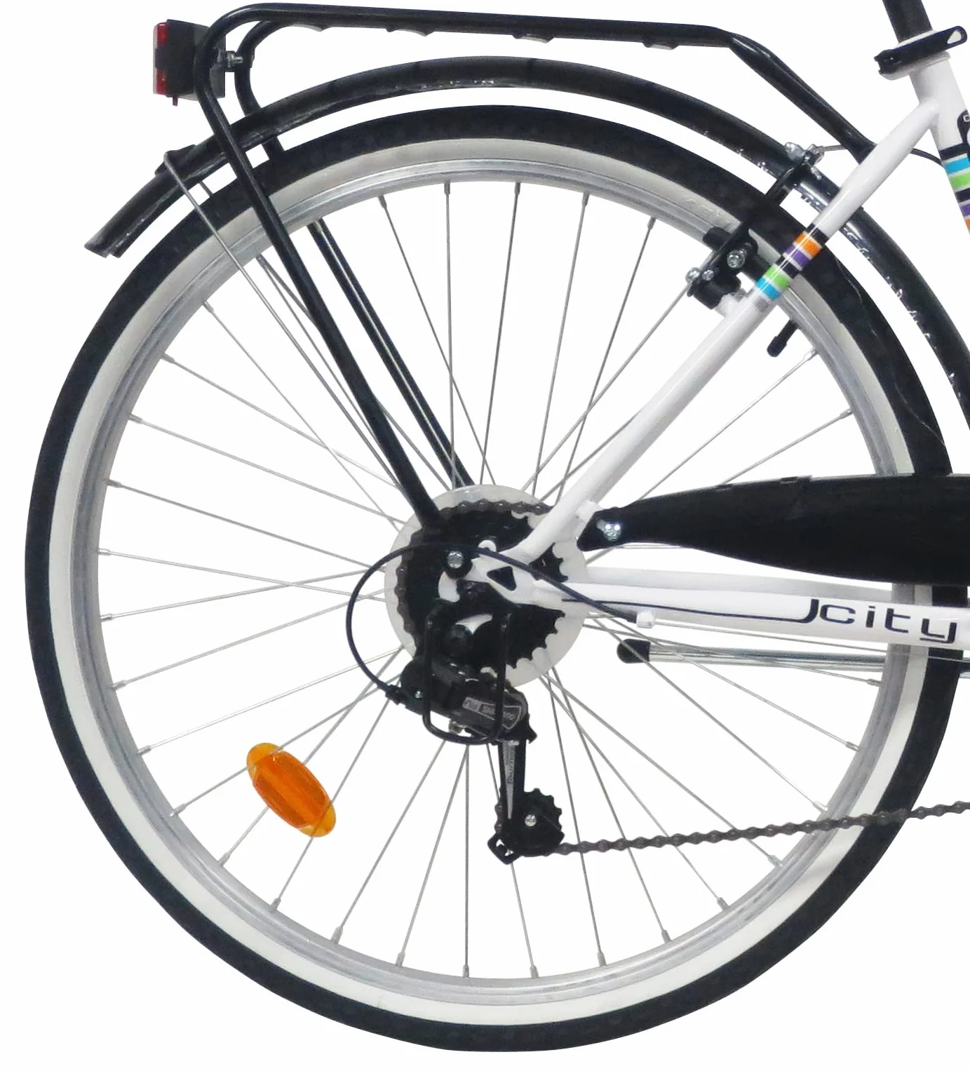 VTC 26" Femme Ville Style Retro - 6 Vitesses Shimano TY21 Freins V-Brake City