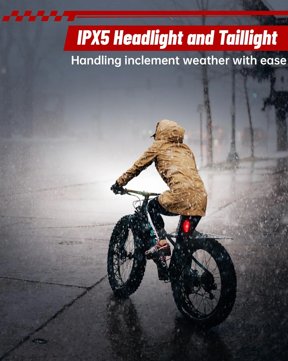 POSUGEAR Lumiere Velo, Lampe Velo Avant et Arriere USB Rechargeable, Ultralégère en Aluminium Eclairage Velo LED Puissantes, IPX5 Phare Velo et Feu Arriere Velo Accessoires pour VTT, VTC, Route