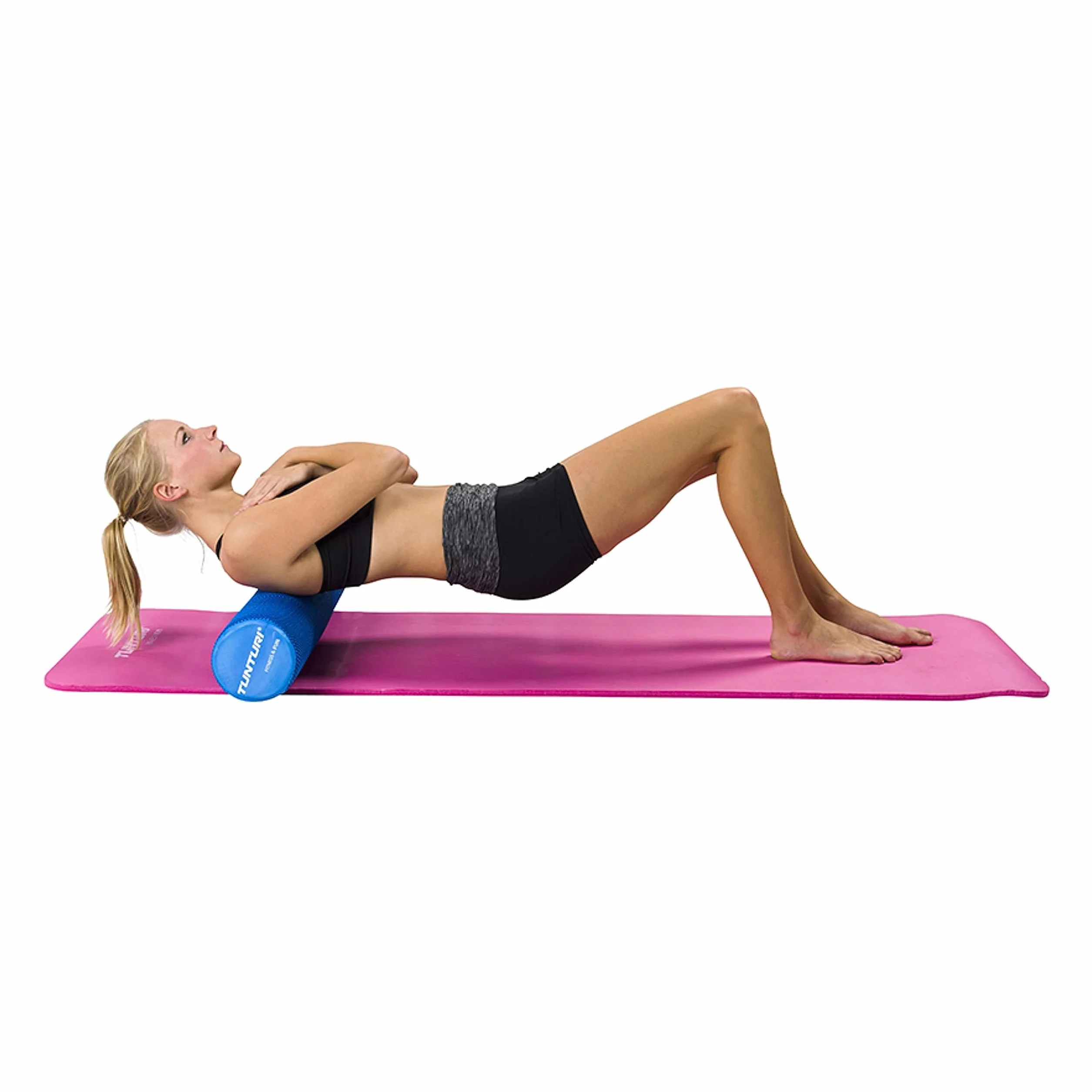 Tunturi Rouleau de Massage Yoga 90cm EVA Bleu