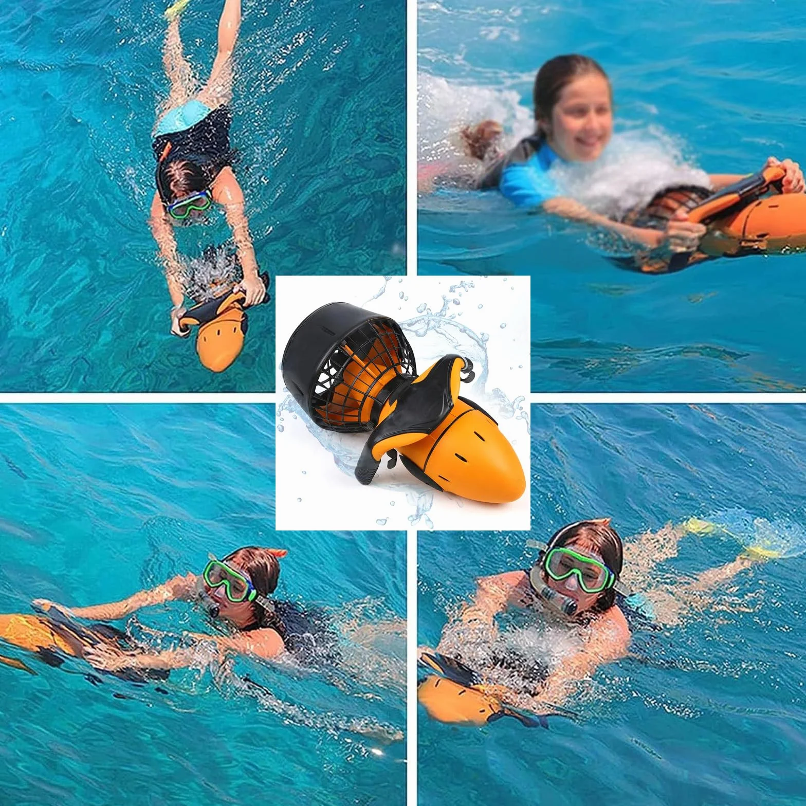 300W Hélice d'eau sous-Marine à 2 Vitesses pour Scooter de mer, propulseur sous-Marin pour Piscine de plongée sous-Marine et Aventure en apnée