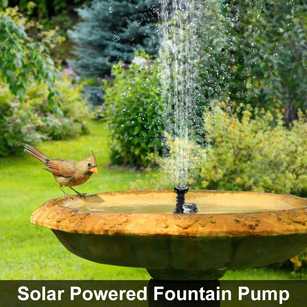 Fontaine solaire pompe bassin 1,2 W panneau solaire monocristallin pour jardin bain oiseaux réservoir poissons étang 4 styles
