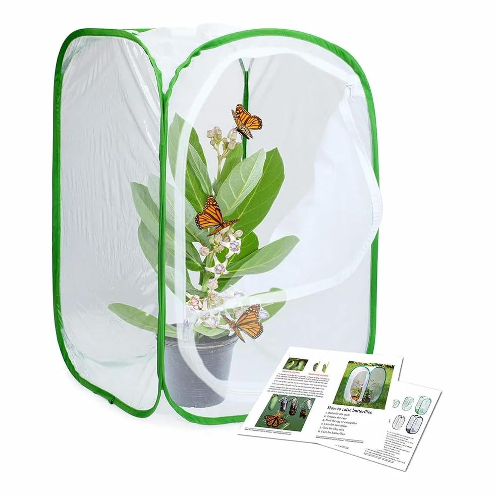 Lot de 2 cages d'habitat pour insectes et papillons - 40 x 60 cm