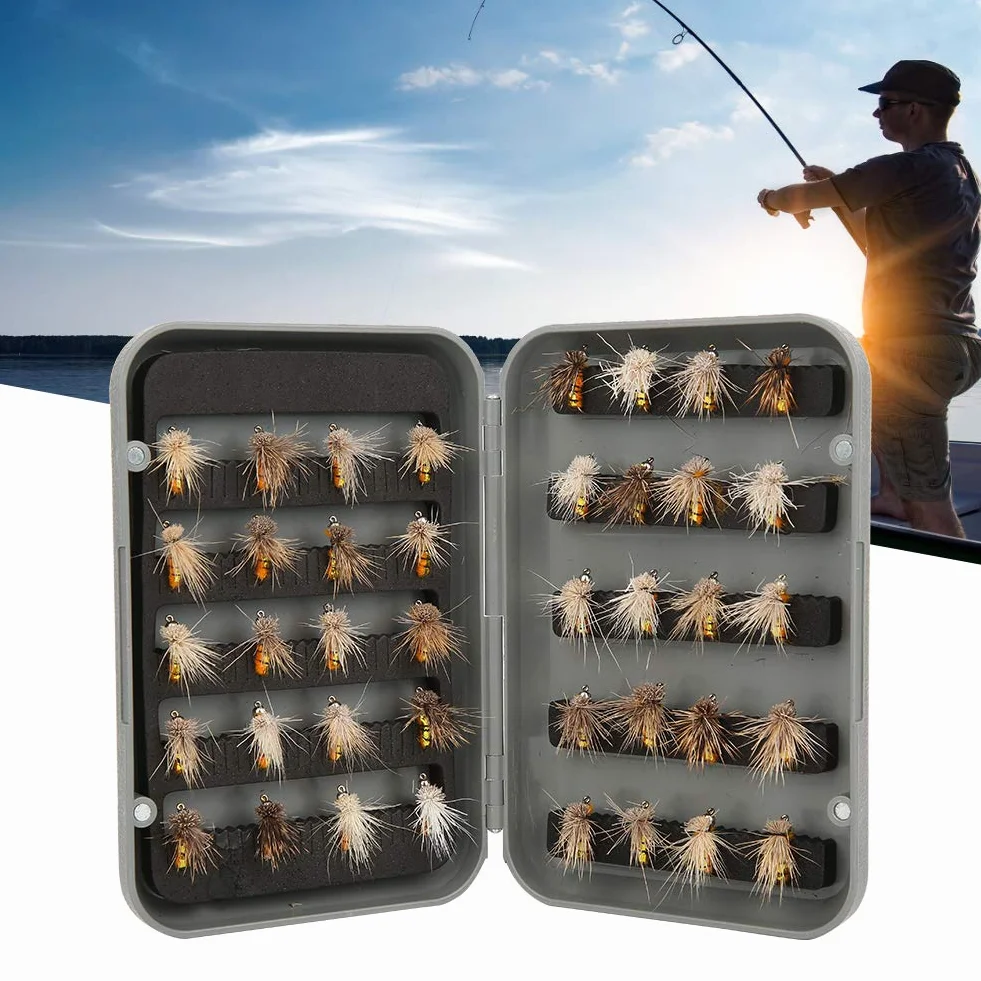 Mouches de Pêche Tenkara, 40 Pièces, Kebari, Mouches Sèches, pour Pêche à la Truite, Rivière, Ruisseau de Montagne