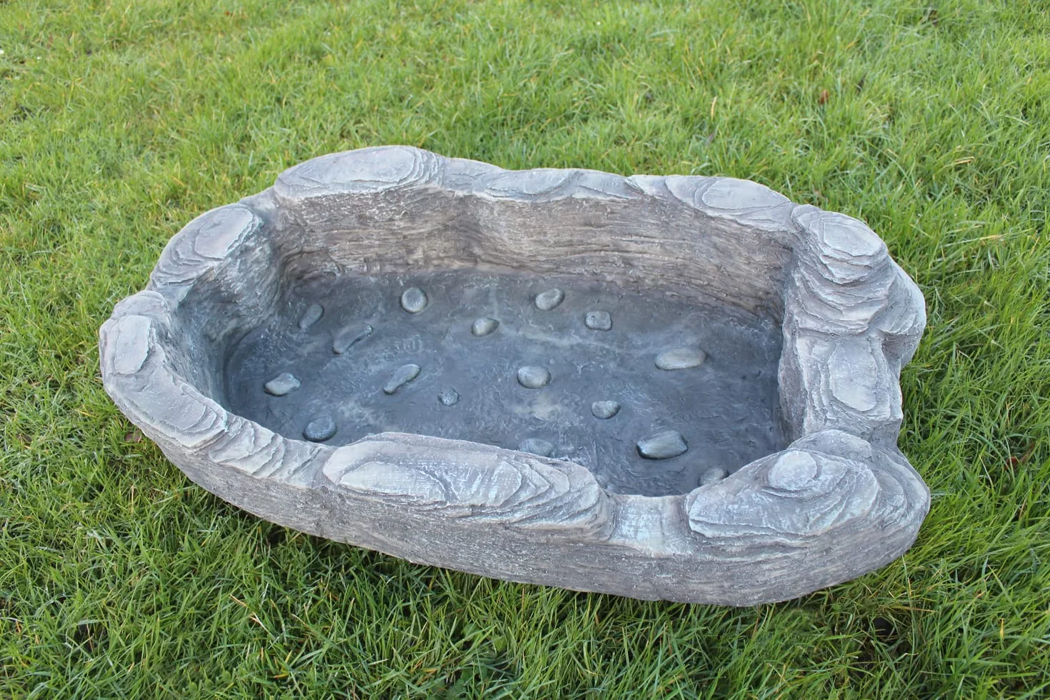 Arnusa Bassin de jardin artificiel 90 x 54 cm 70 l