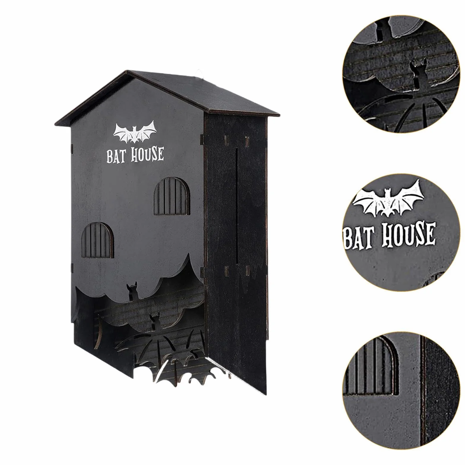 Maison de Chauves-Souris En Bois, Nichoir Chauve Souris Exterieur, Boîte à Trois Chambres, Abri à Chauve Souris, Résistant aux Intempéries