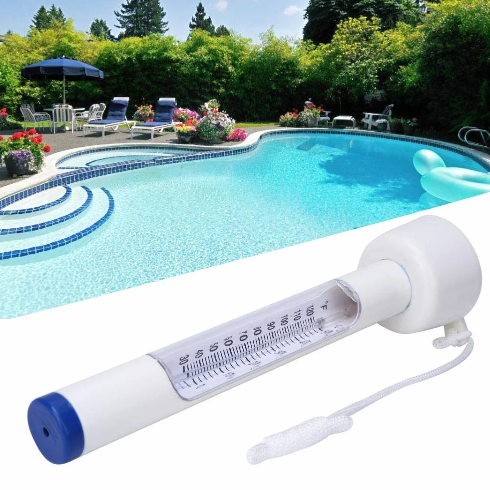 Thermomètre de bassin pour piscines de poissons blanc